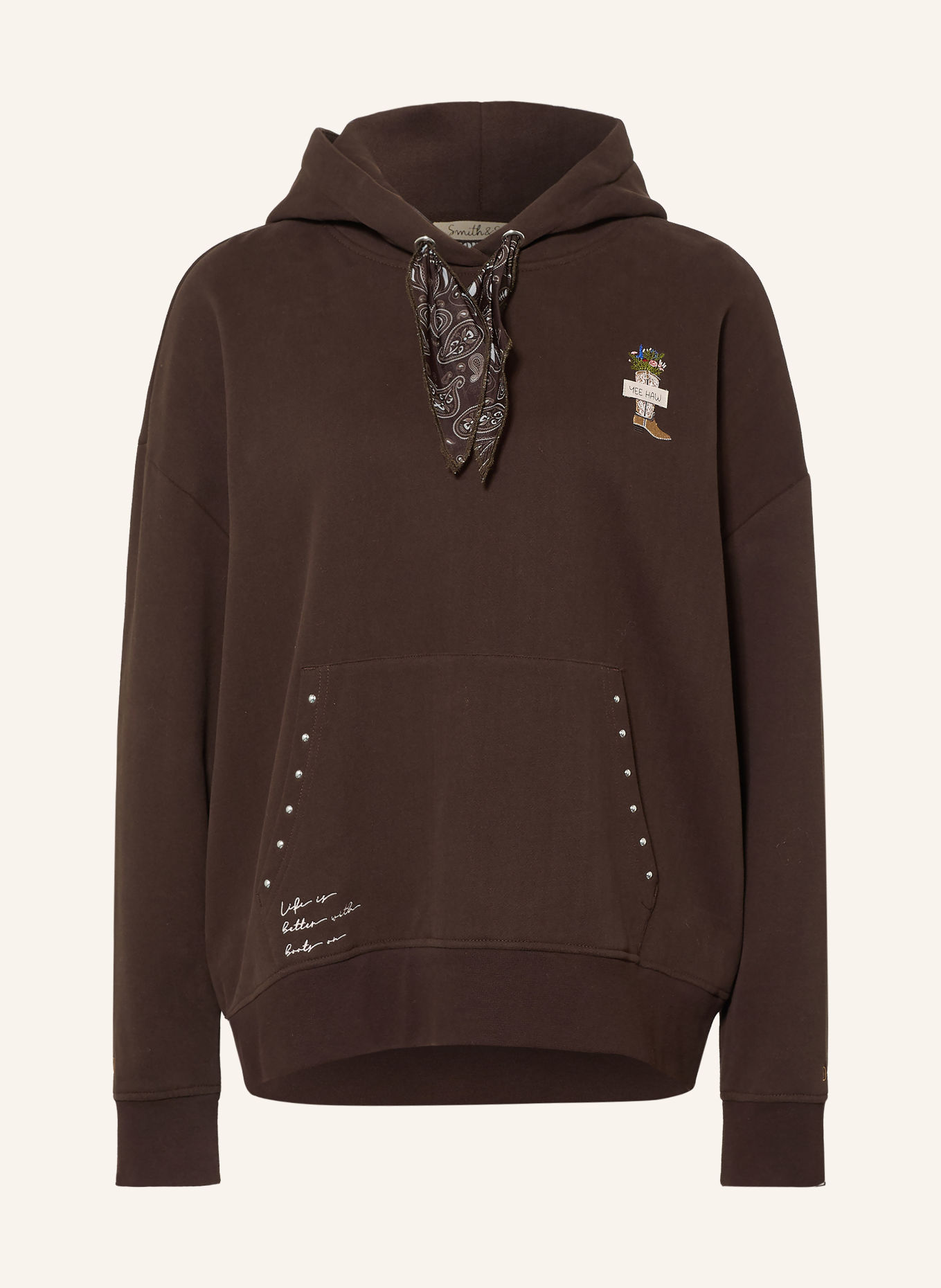 Smith & Soul Hoodie: MÖRKBRUN