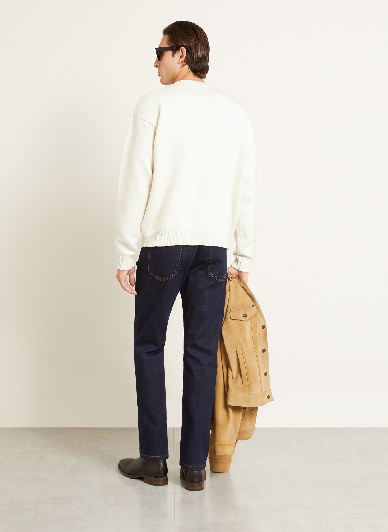 DSQUARED2 Pullover: ECRU / DUNKELROT / HELLBLAU