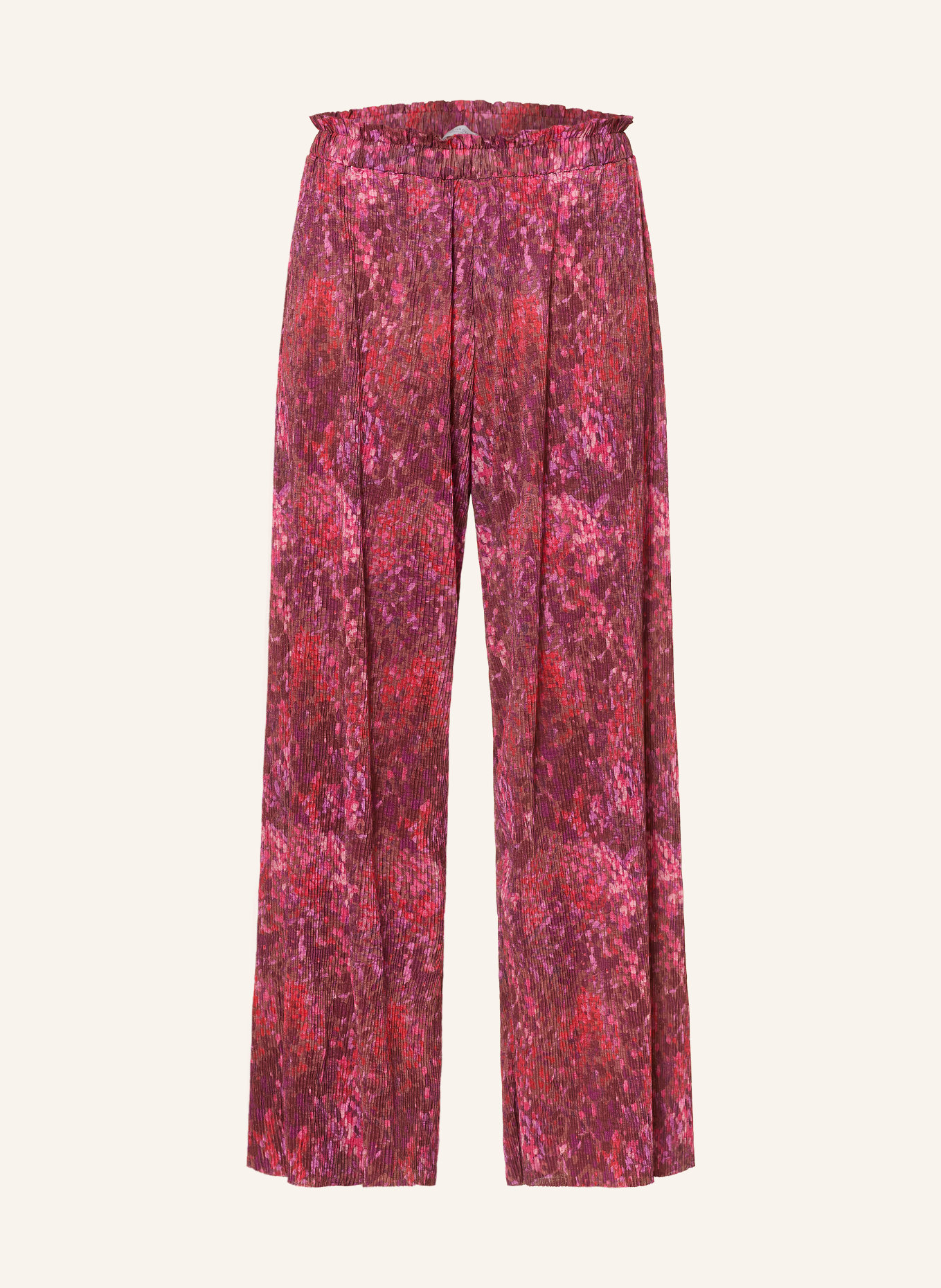 Rich & Royal Marlene-broek: DONKERPAARS / ROZE / ROOD