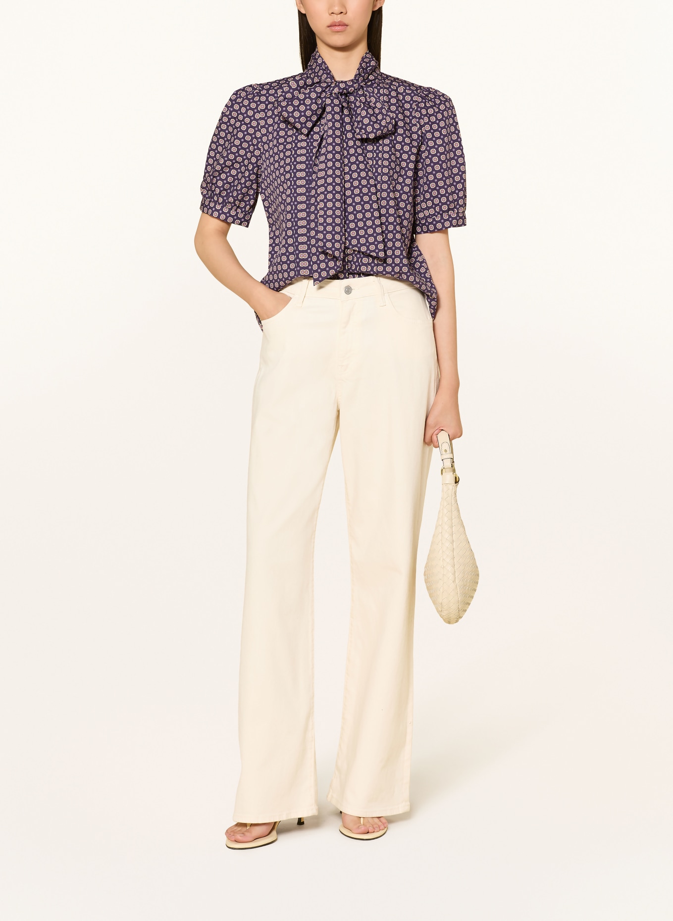Rich & Royal Blouse with detachable bow: DARK PURPLE / LIGHT PURPLE / ORANGE