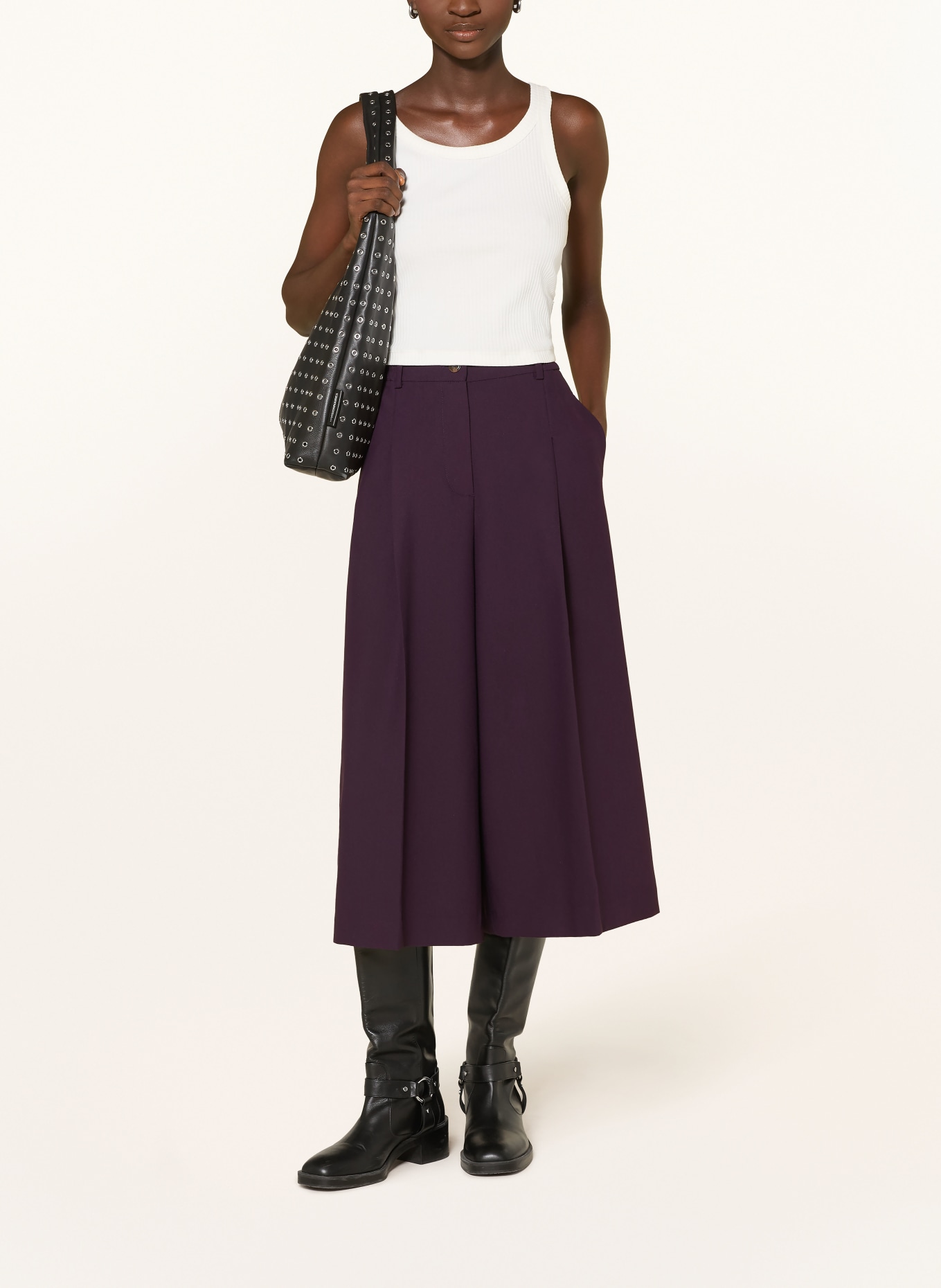 Rich & Royal Pantalon style jupe-culotte: LILAS FONCÉ