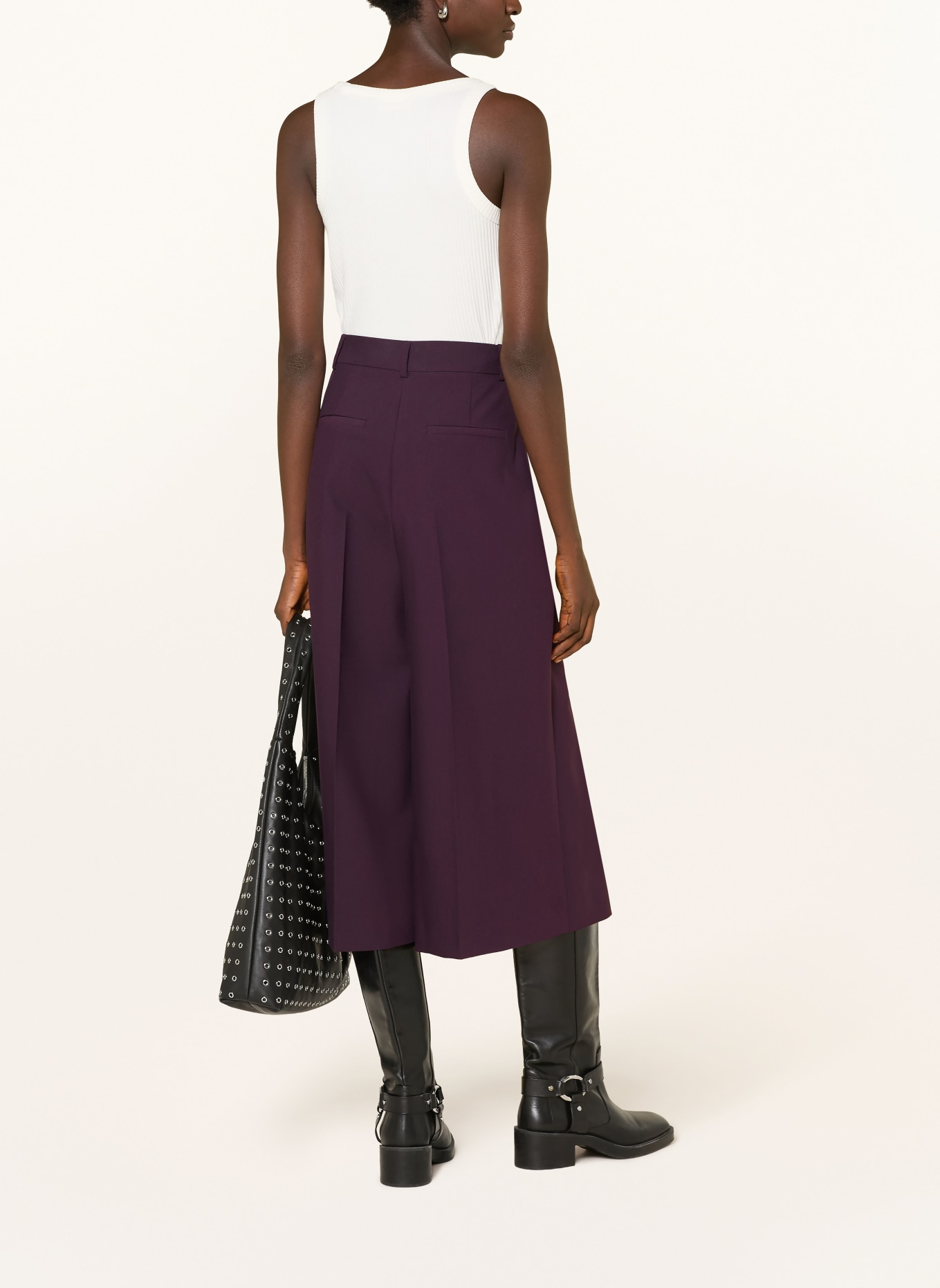Rich & Royal Pantalon style jupe-culotte: LILAS FONCÉ