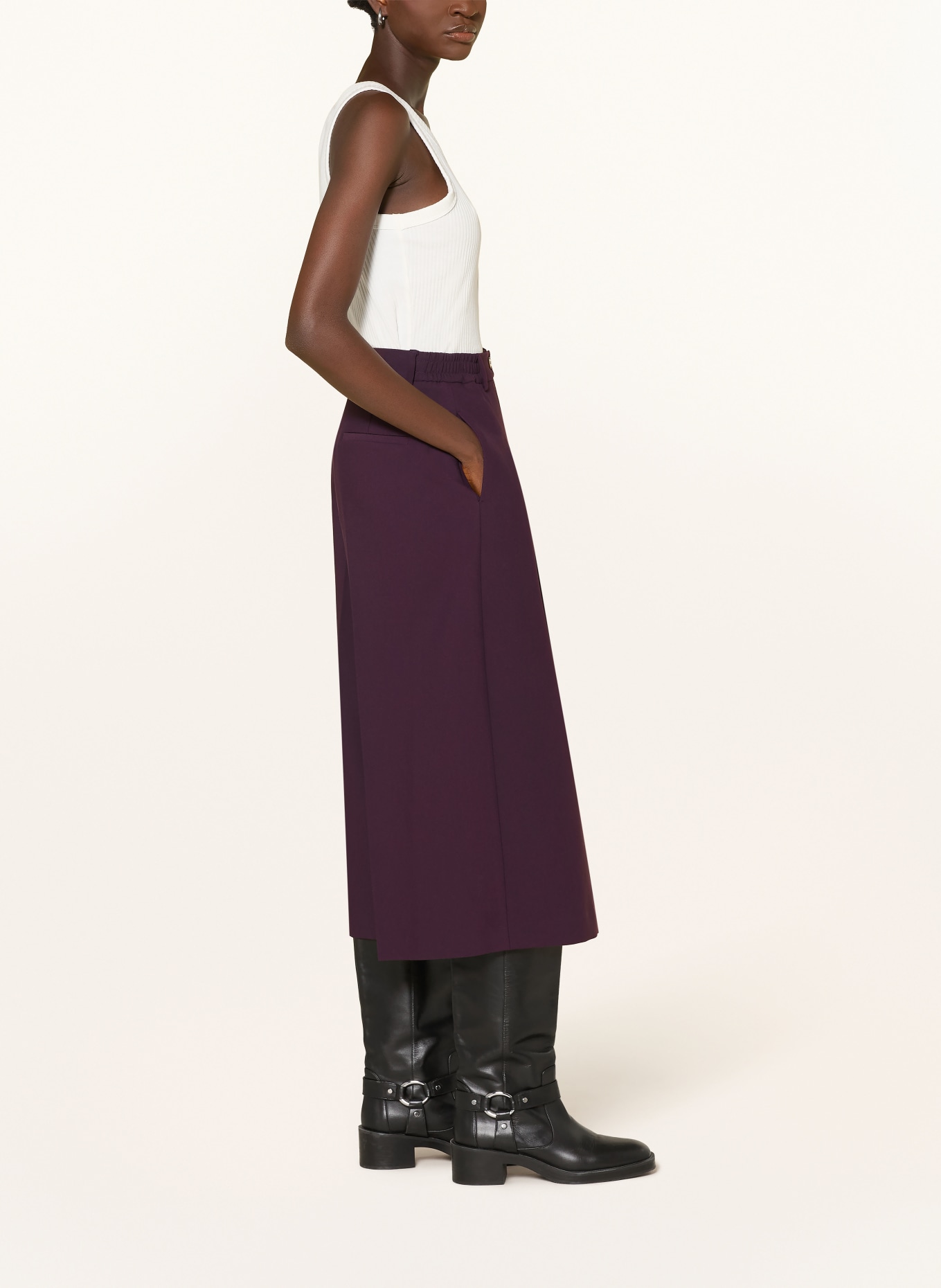 Rich & Royal Pantalon style jupe-culotte: LILAS FONCÉ