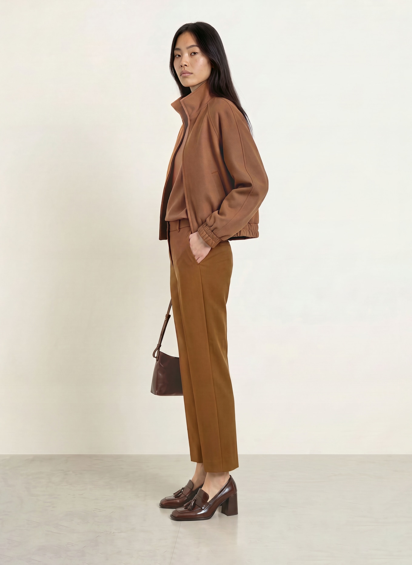 Rich & Royal Pantalon 7/8: MARRON CLAIR
