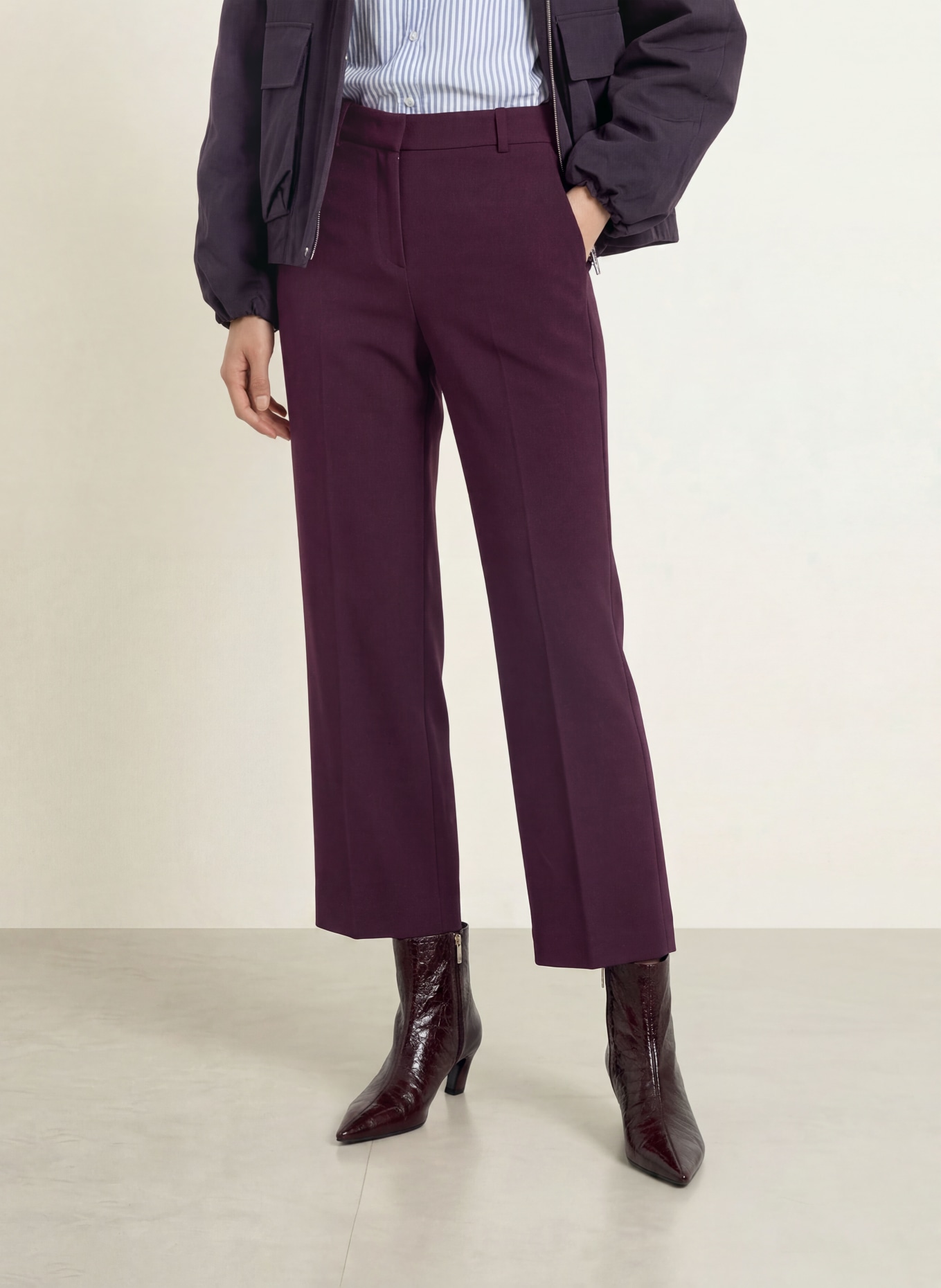 Rich & Royal Pantalon 7/8: LILAS FONCÉ