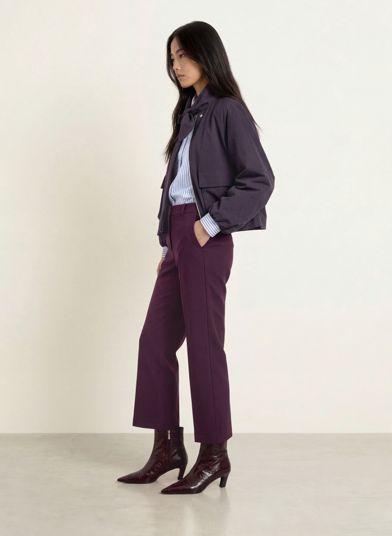 Rich & Royal Pantalon 7/8: LILAS FONCÉ