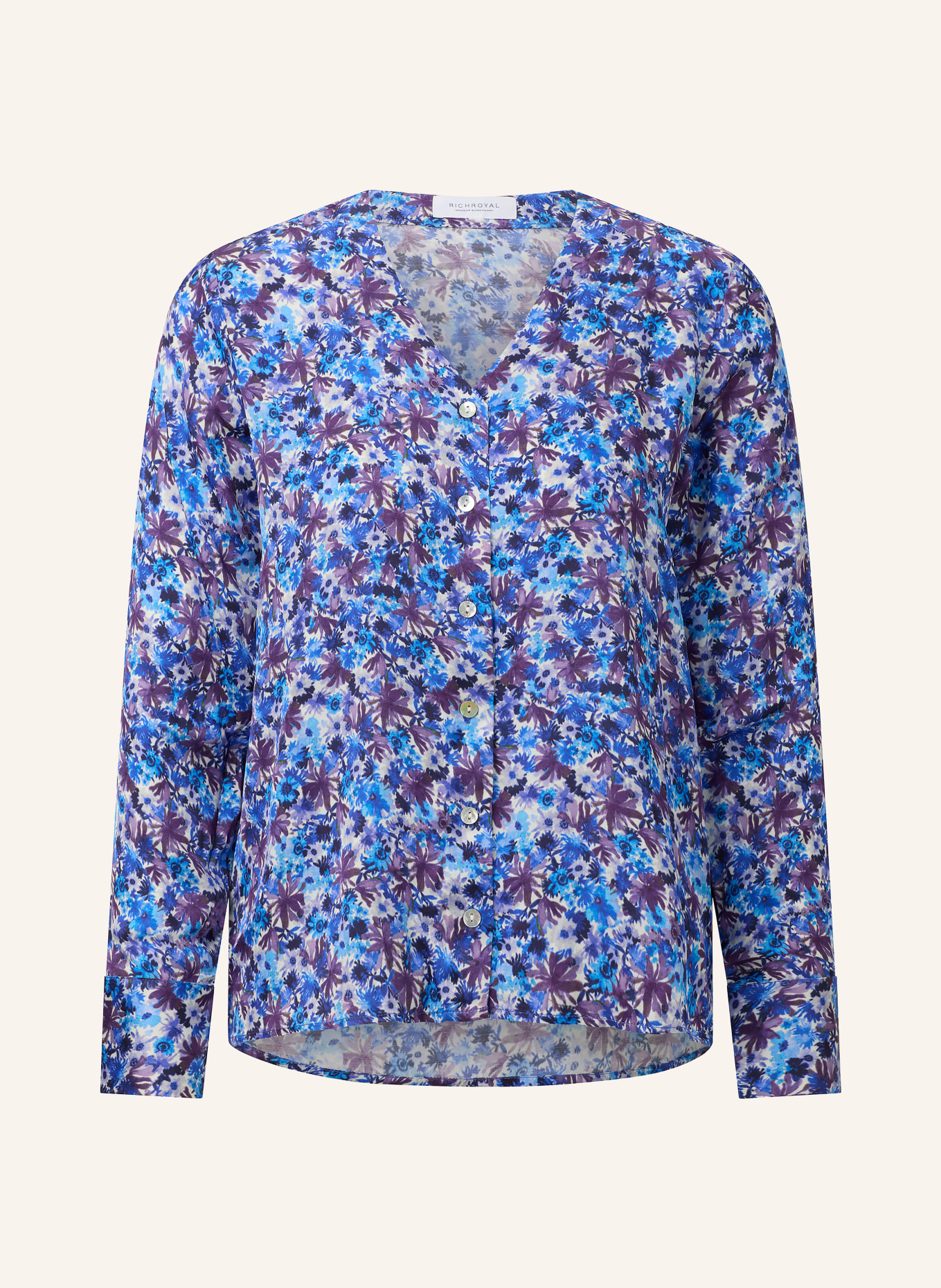 Rich & Royal Blouse: BLUE / PURPLE / WHITE