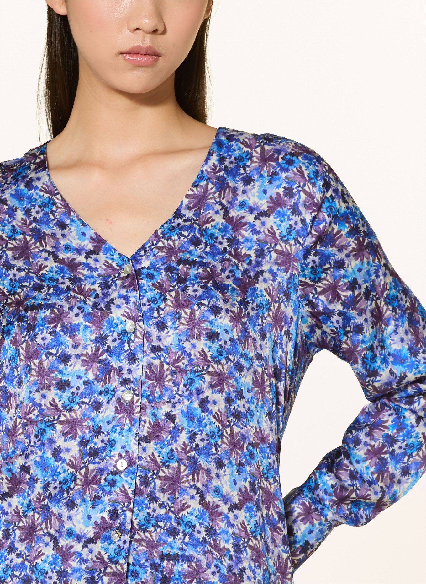 Rich & Royal Blouse: BLUE / PURPLE / WHITE