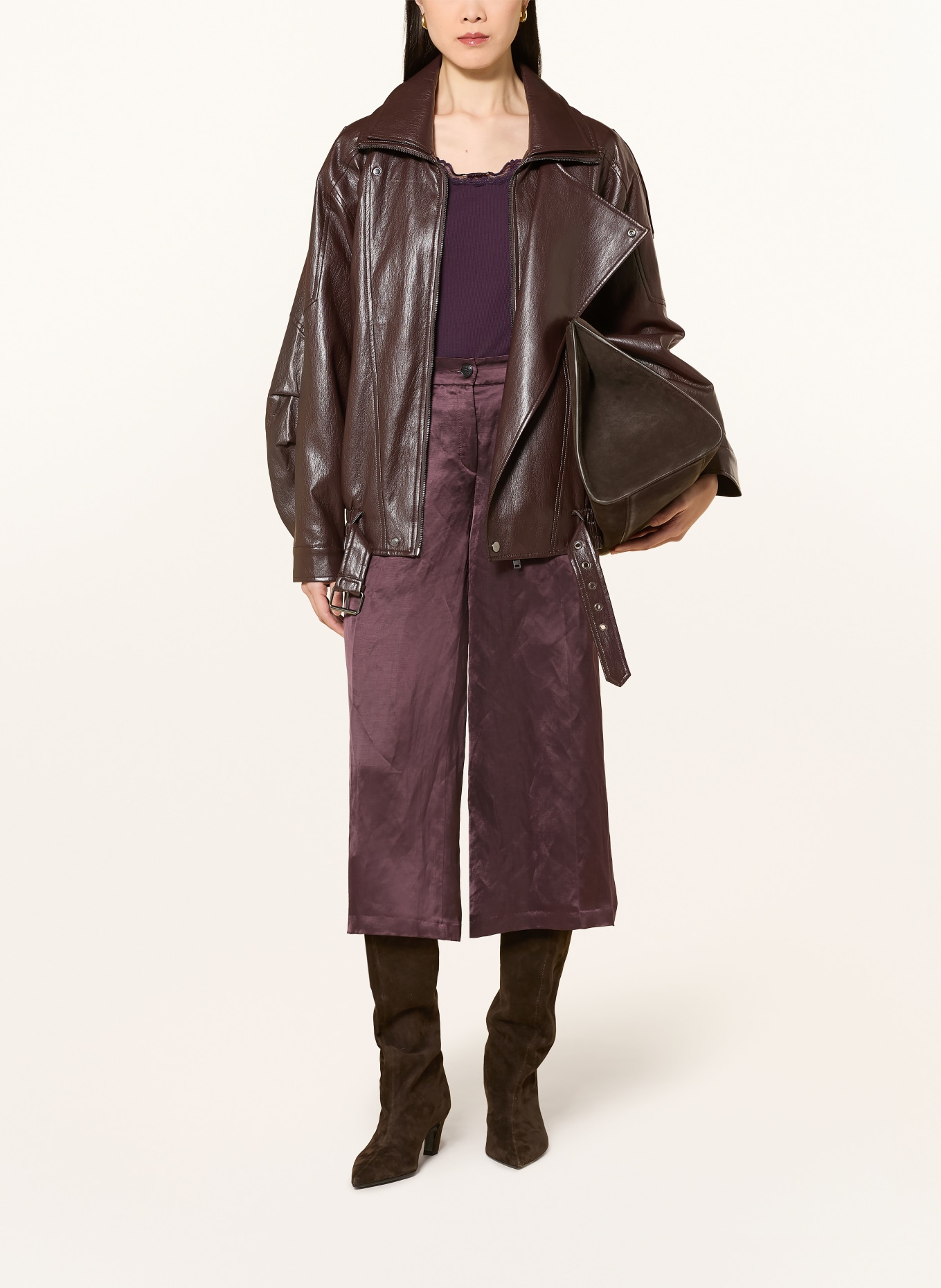 Rich & Royal Top with lace: DARK PURPLE