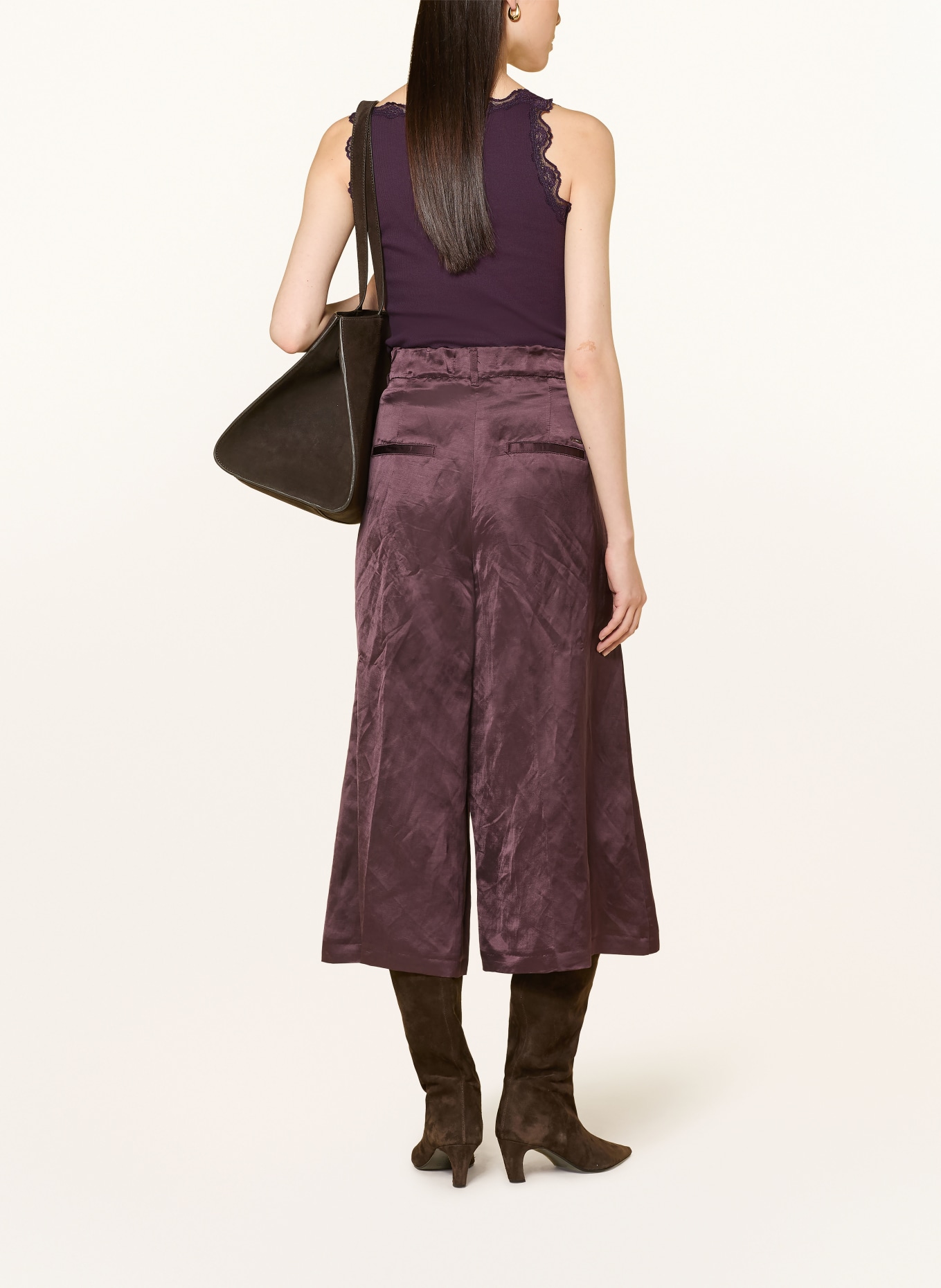 Rich & Royal Top with lace: DARK PURPLE