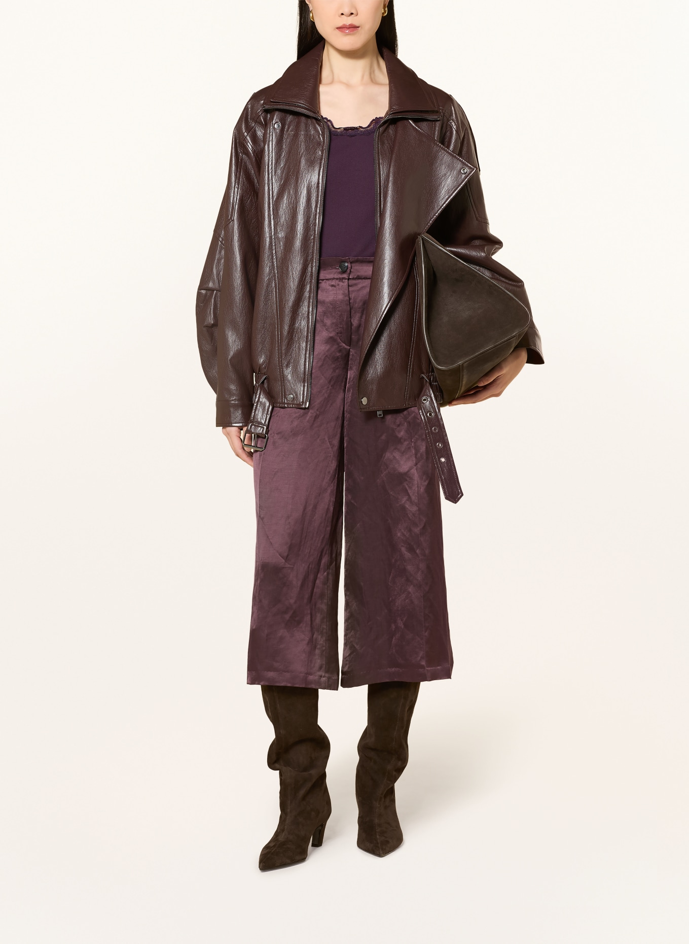 Rich & Royal Top with lace: DARK PURPLE