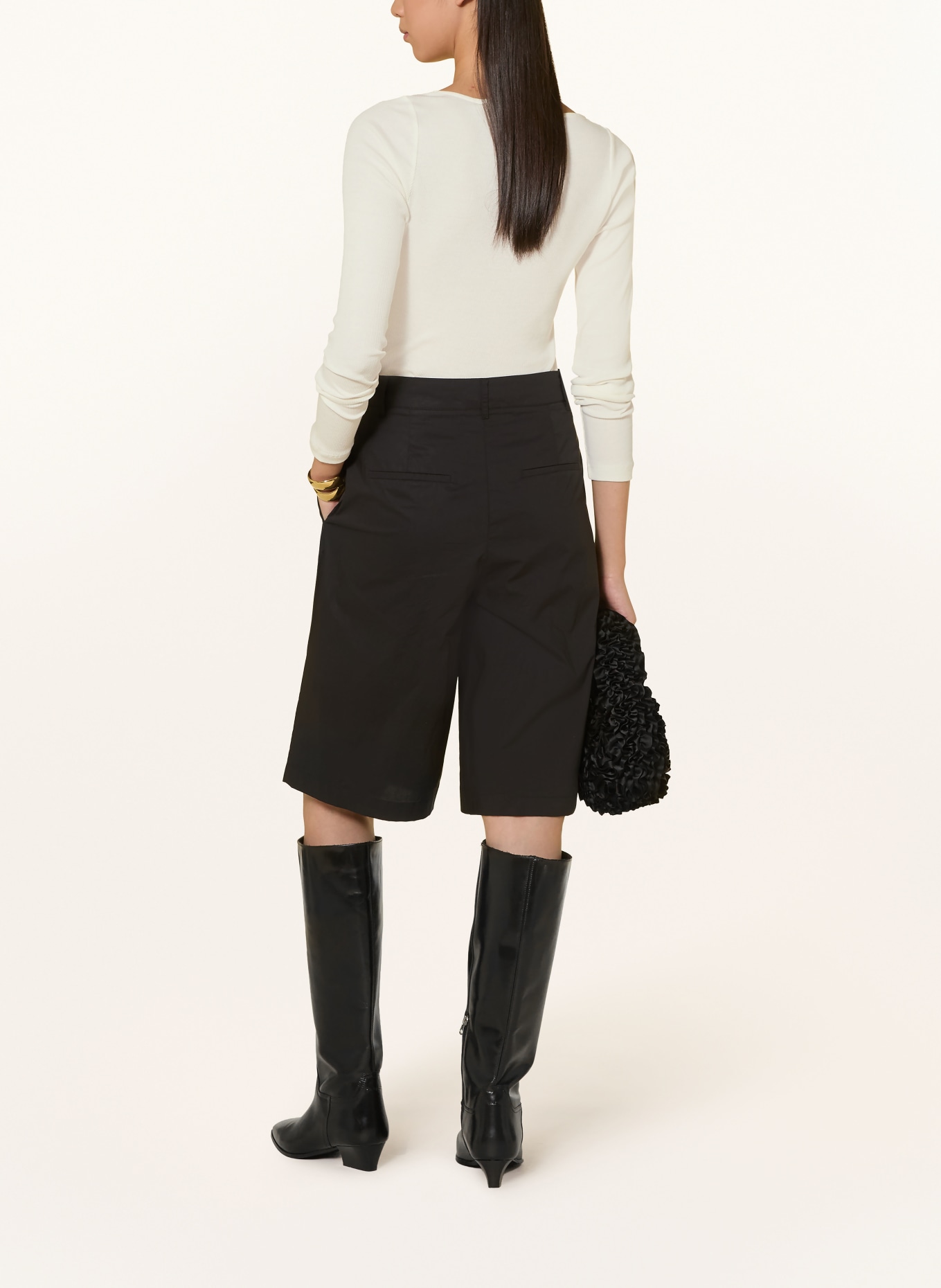 Rich & Royal Longsleeve met lange mouwen en kant: WIT