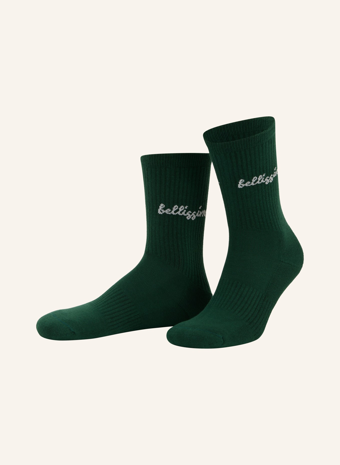 NBDC BELLISIMO Socks: DARK GREEN / WHITE