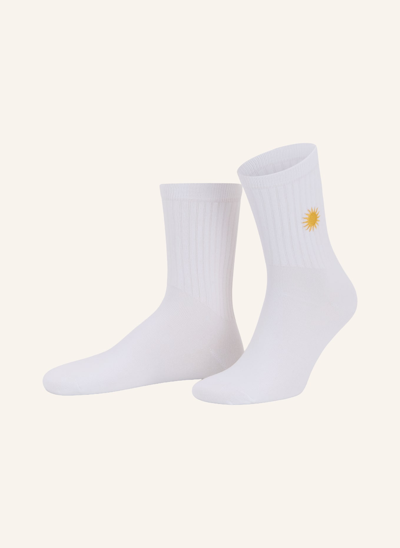 NBDC SUN Socks: WHITE / YELLOW