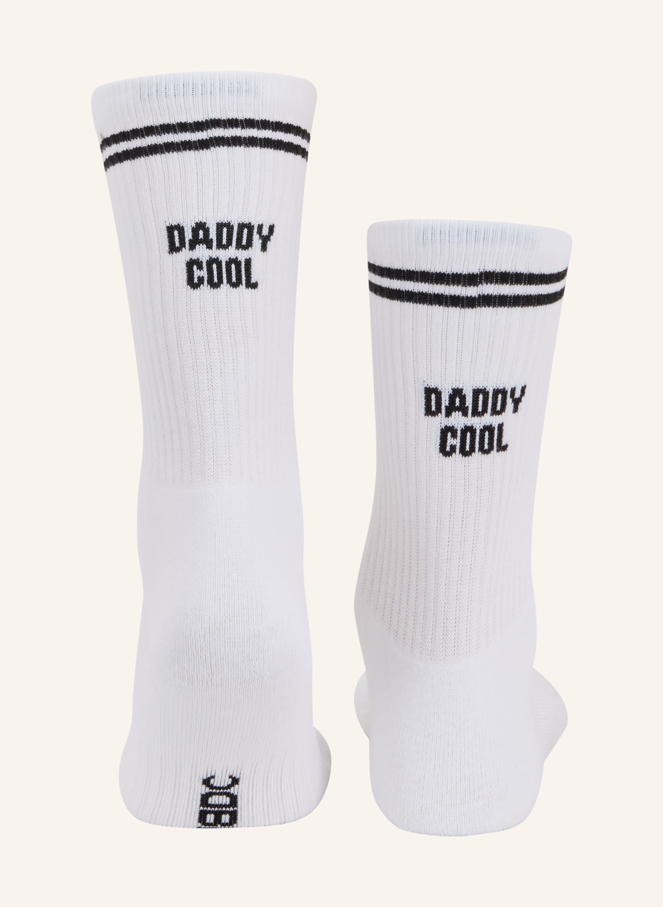 NBDC Sokken DADDY COOL: WIT / ZWART