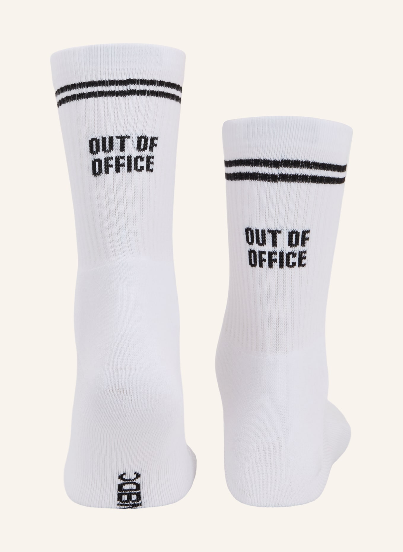 NBDC OUT OF OFFICE RETRO Socks: WHITE / BLACK