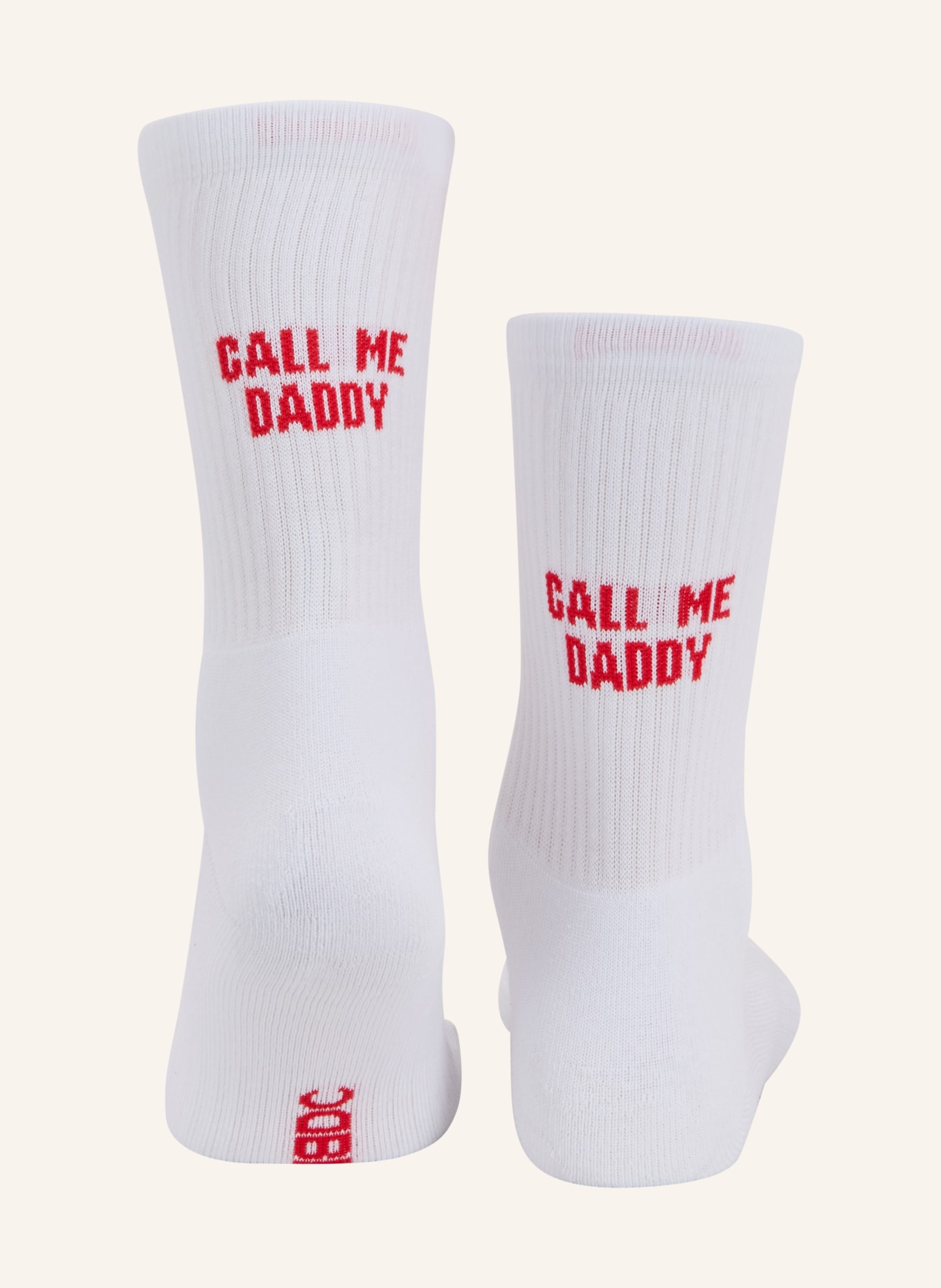 NBDC Sokken CALL ME DADDY: WIT / ROOD