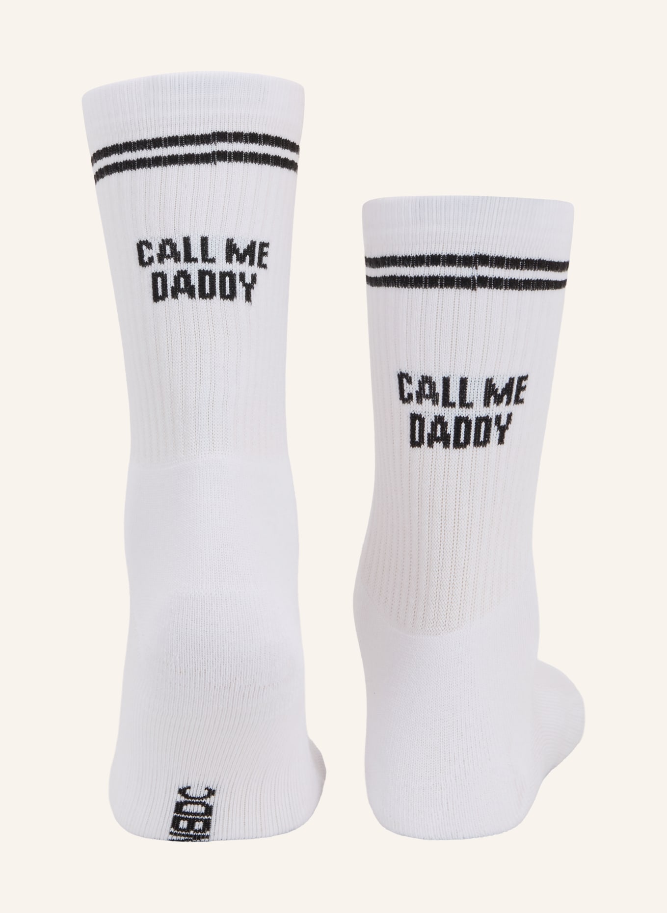 NBDC Sokken CALL ME DADDY: WIT / ZWART
