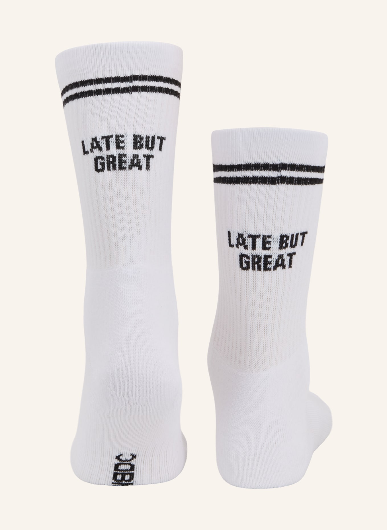 NBDC Socks: LATE BUT GREAT RETRO: WHITE / BLACK