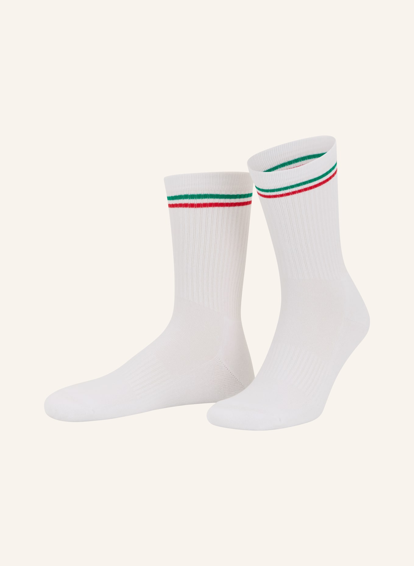 NBDC Socks by DOLCE VITA ITALIA: WHITE / RED / GREEN