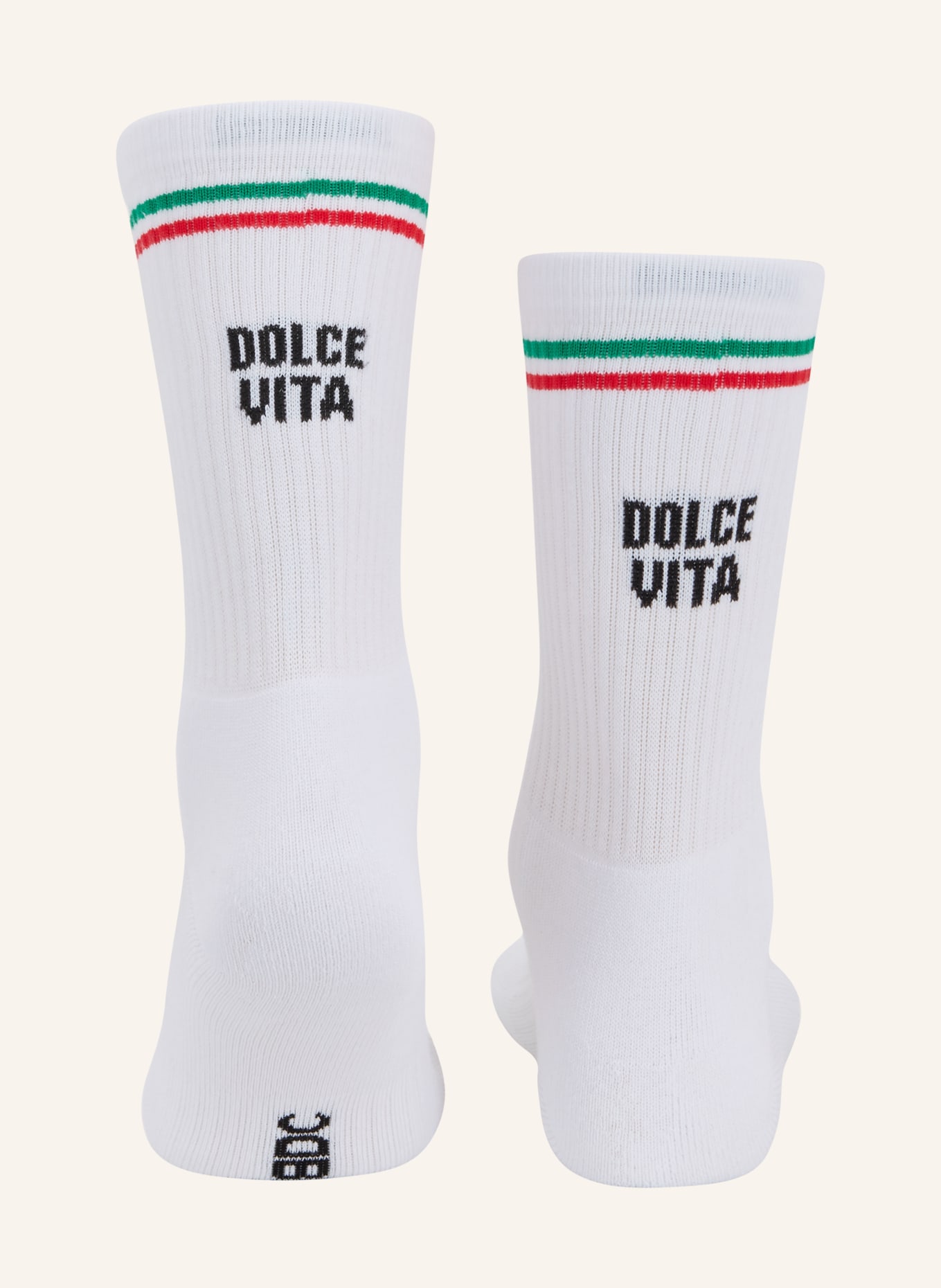 NBDC Socks by DOLCE VITA ITALIA: WHITE / RED / GREEN