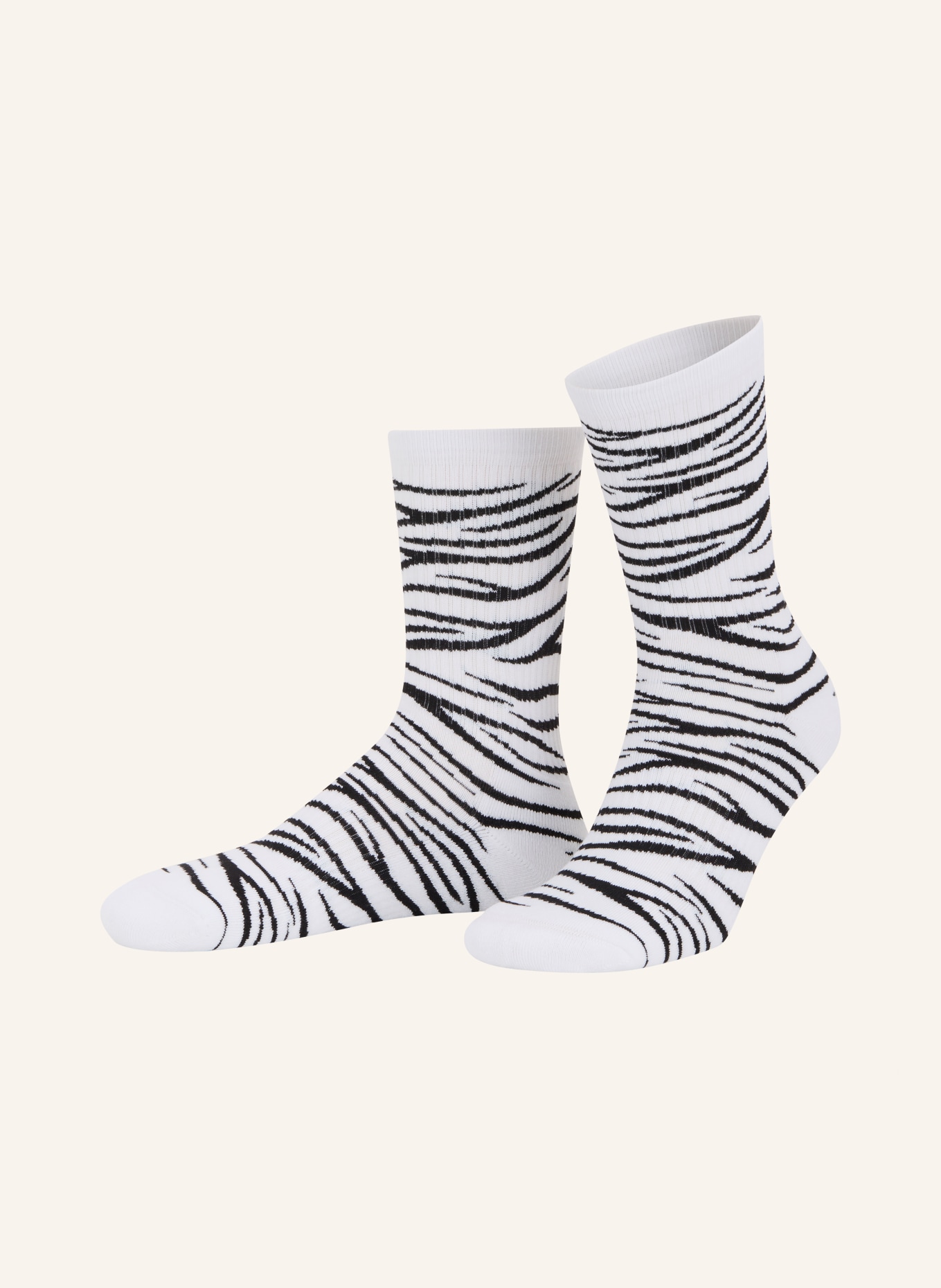 NBDC ZEBRA Socks: WHITE / BLACK
