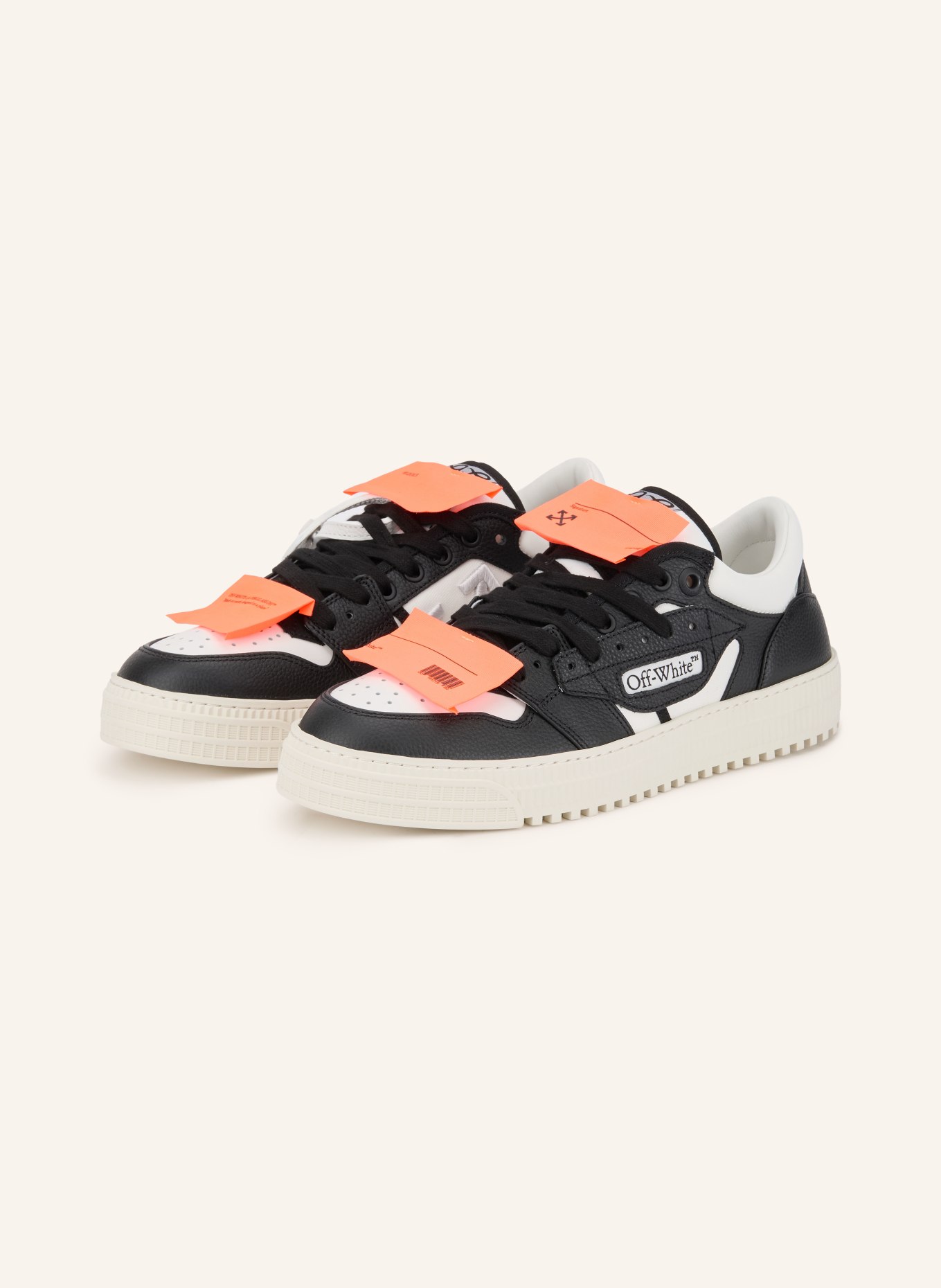 Off-White Sneaker 3.0 COURT: SCHWARZ / NEONROT / WEISS