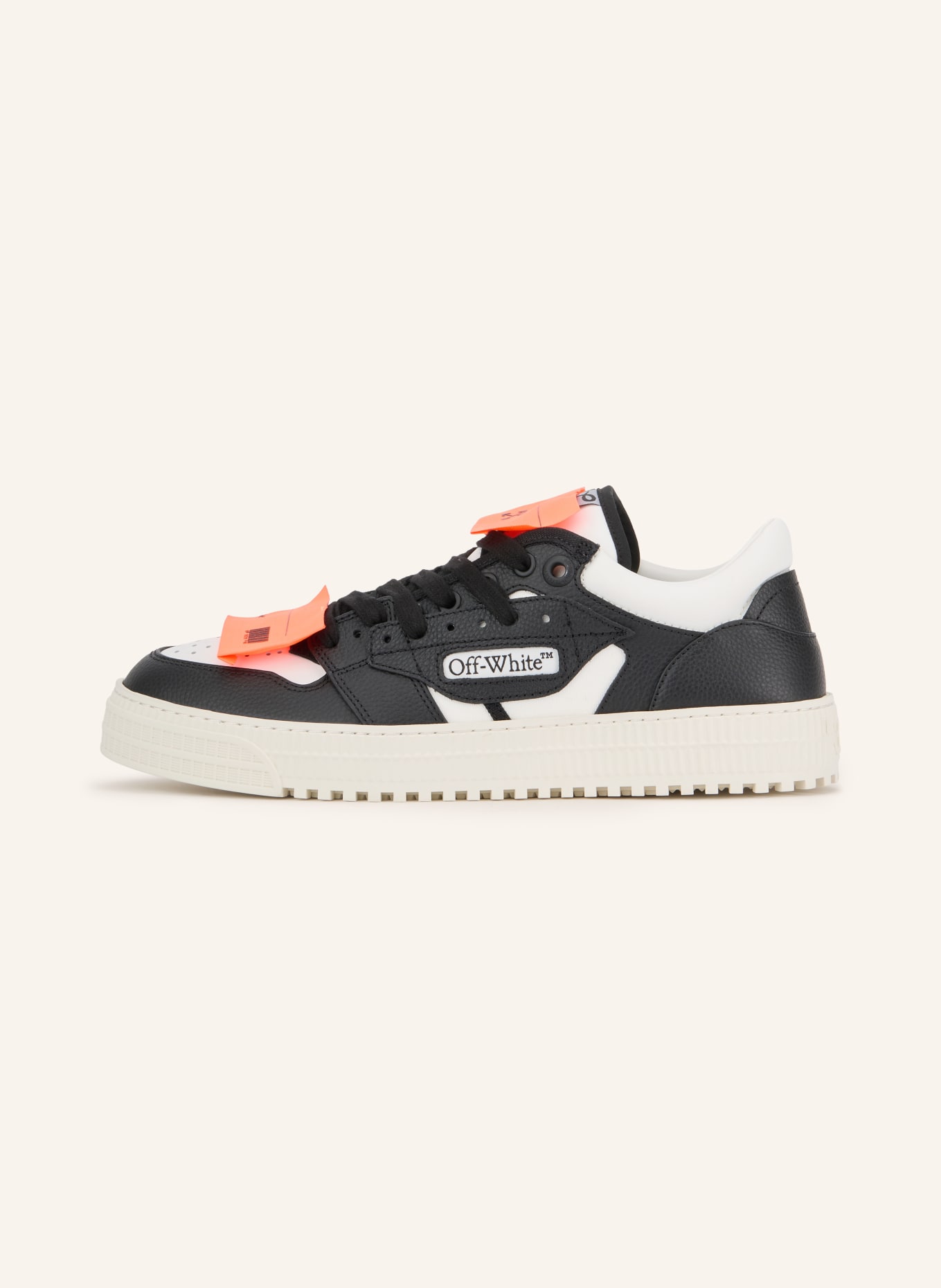 Off-White Sneaker 3.0 COURT: SCHWARZ / NEONROT / WEISS