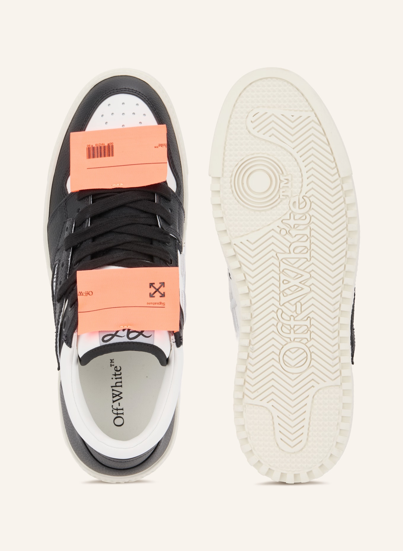 Off-White Sneaker 3.0 COURT: SCHWARZ / NEONROT / WEISS