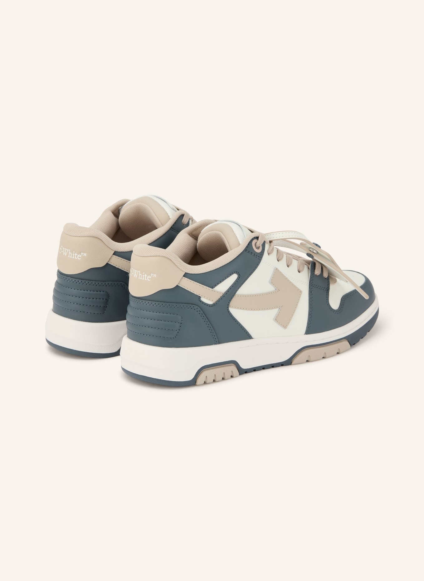 Off-White Sneaker OUT OFF OFFICE: PETROL / BEIGE / CREME