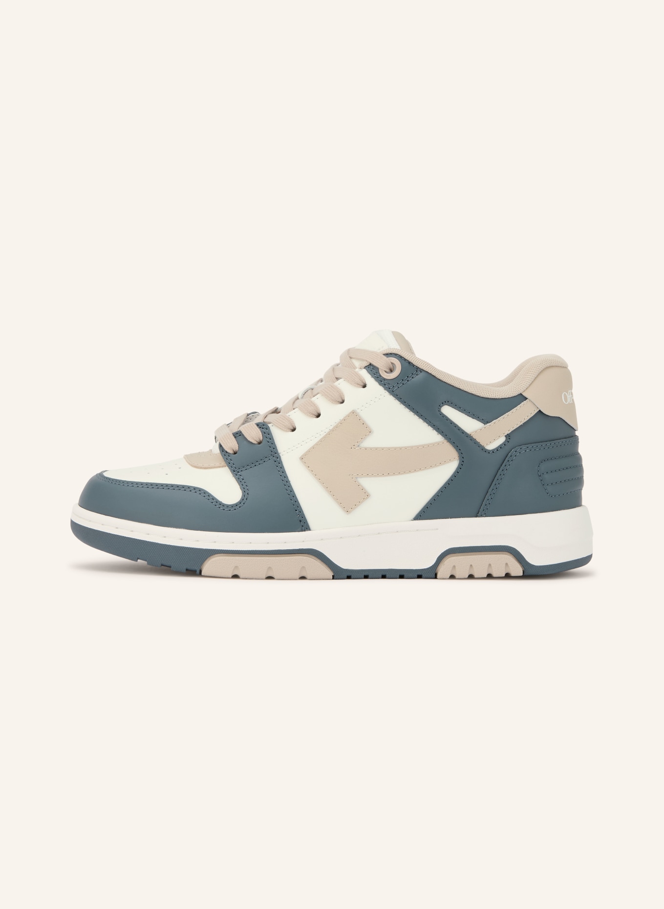 Off-White Sneaker OUT OFF OFFICE: PETROL / BEIGE / CREME