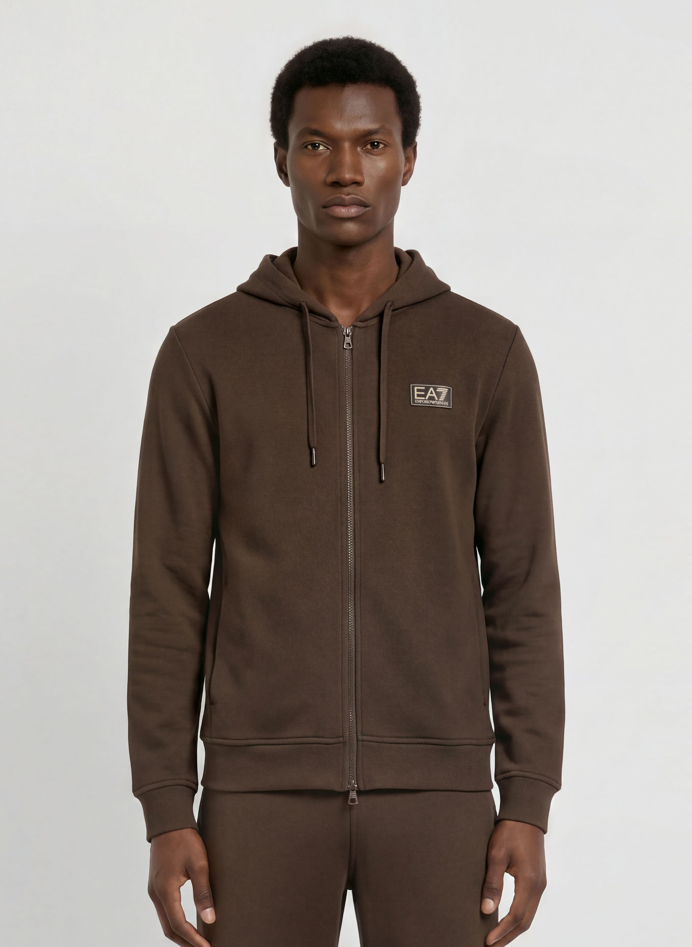 EA7 EMPORIO ARMANI Sweat zippé: MARRON