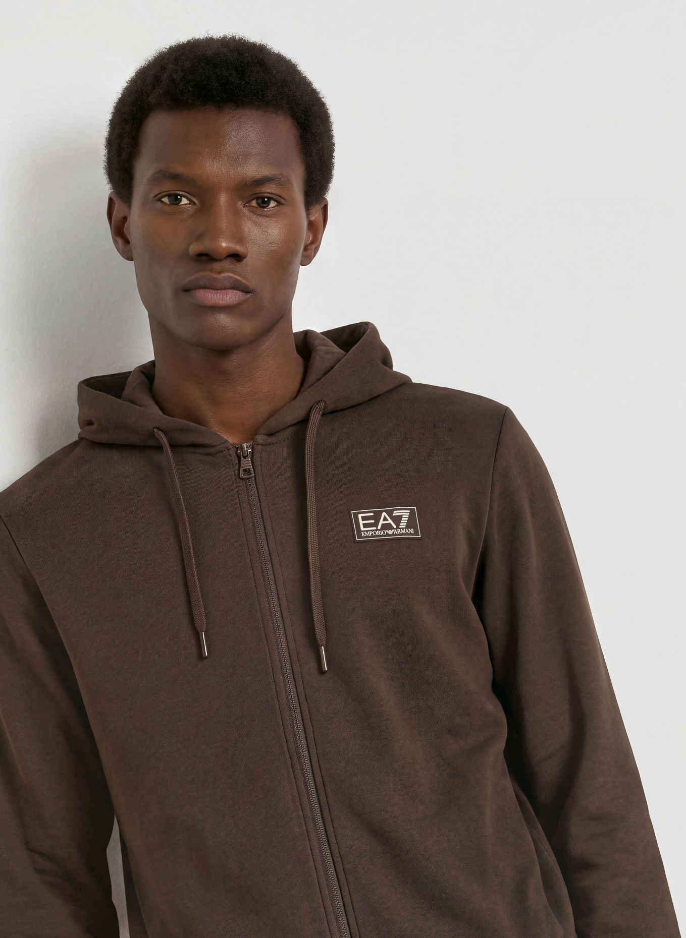 EA7 EMPORIO ARMANI Sweat zippé: MARRON
