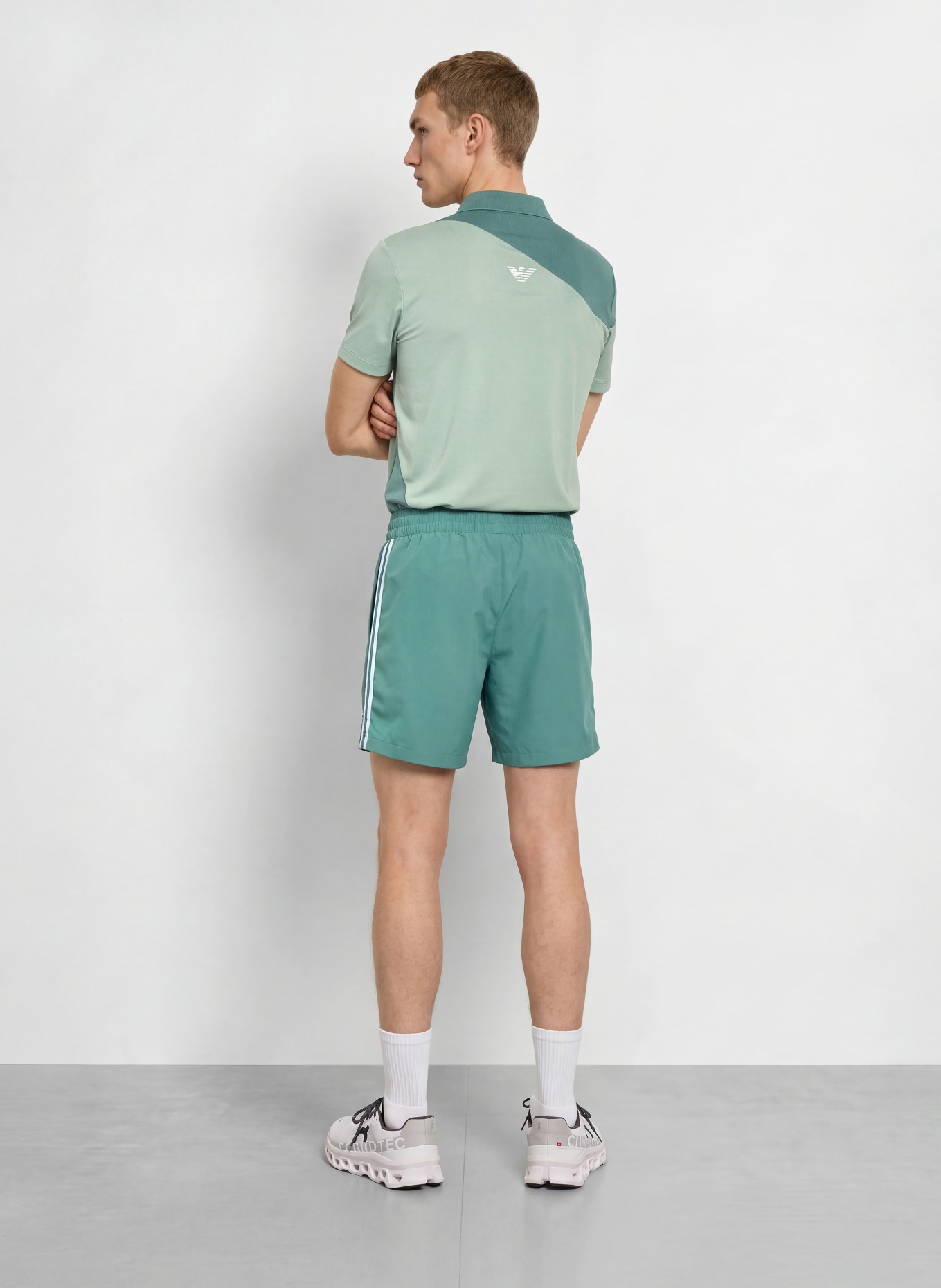 EA7 EMPORIO ARMANI Tennisshorts TENNIS PRO: GRÜN / WEISS