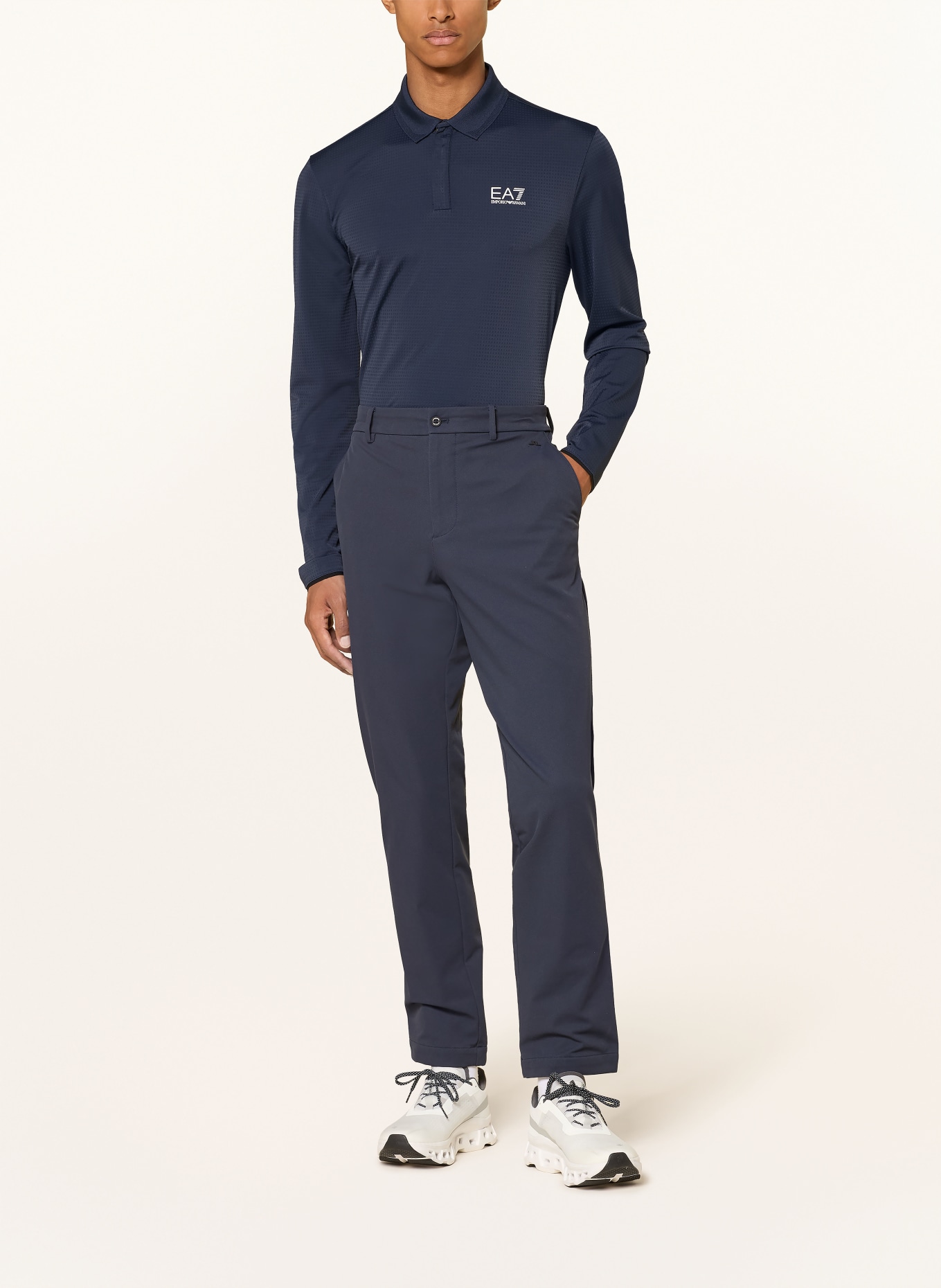 EA7 EMPORIO ARMANI Functioneel poloshirt, regular fit: DONKERBLAUW