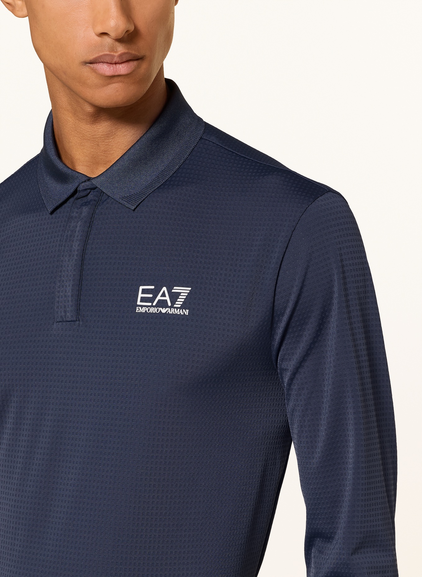 EA7 EMPORIO ARMANI Functioneel poloshirt, regular fit: DONKERBLAUW