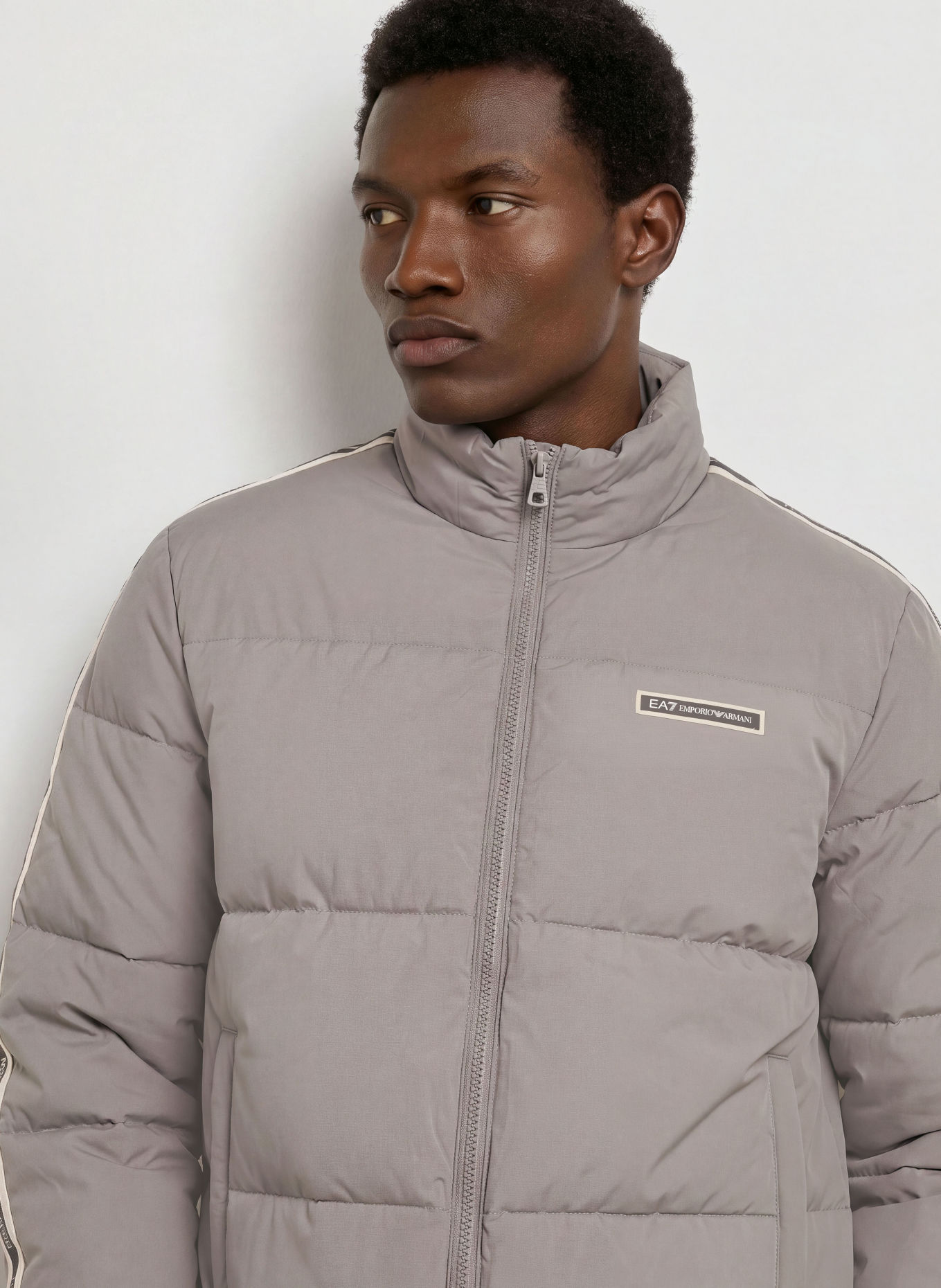 EA7 EMPORIO ARMANI Veste matelassée: GRIS CLAIR