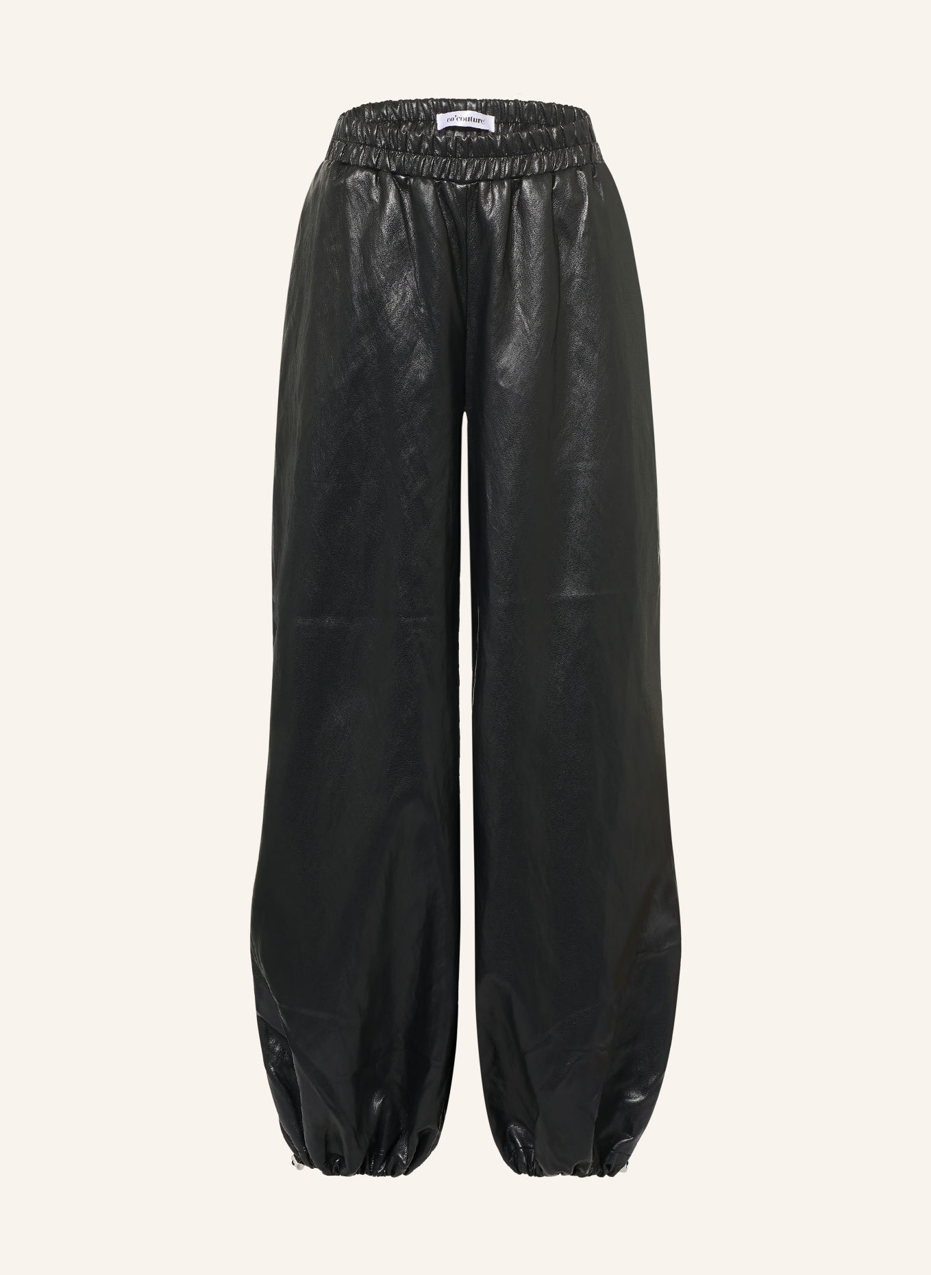 co'couture Hose GITTCC in Lederoptik: SCHWARZ