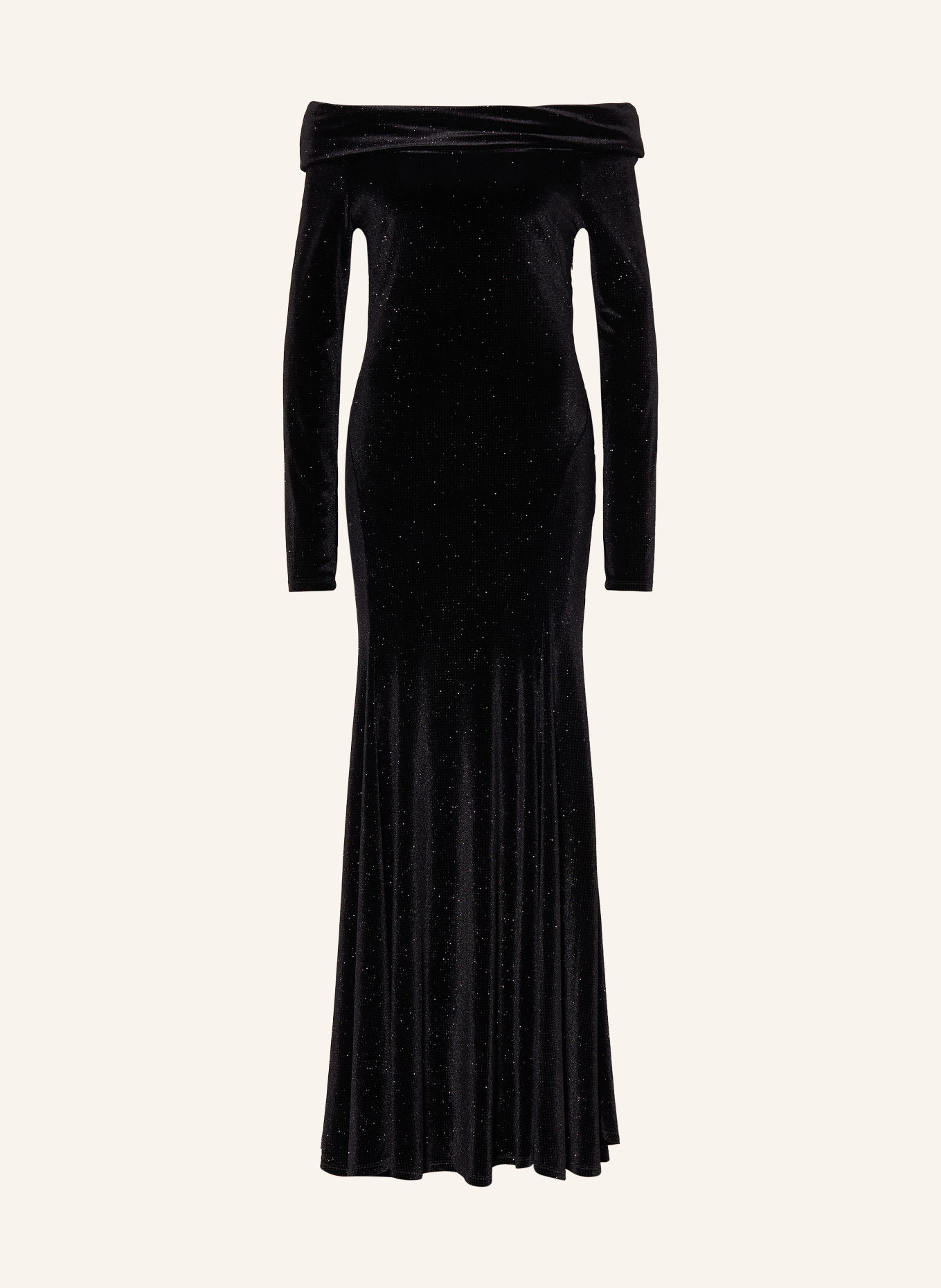 ESSENTIEL ANTWERP Off-Shoulder-Kleid KELLISSIMO aus Samt: SCHWARZ