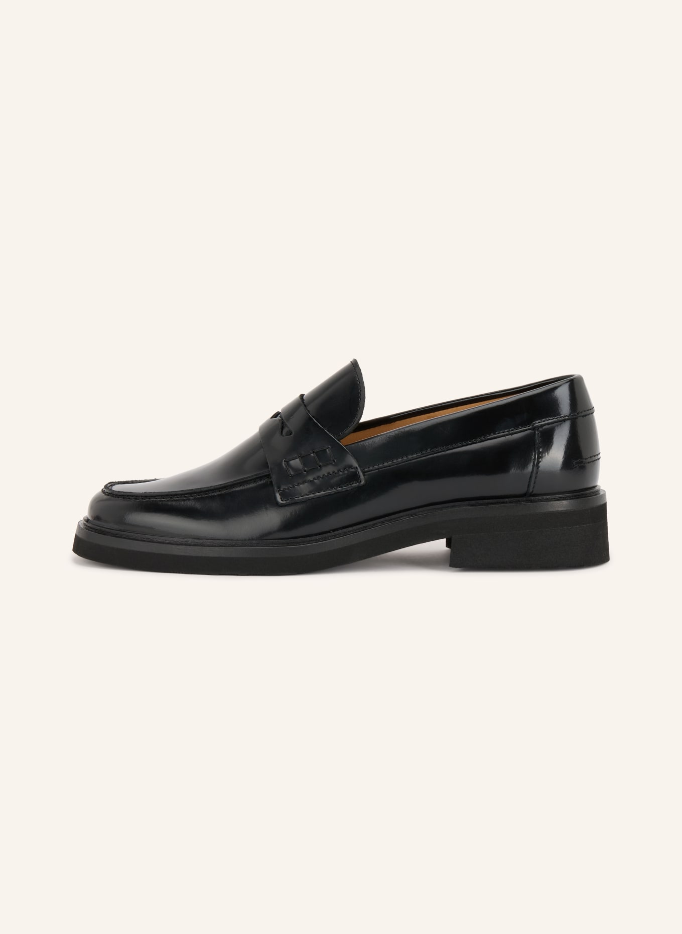 MRS & HUGS Pennyloafer: ZWART