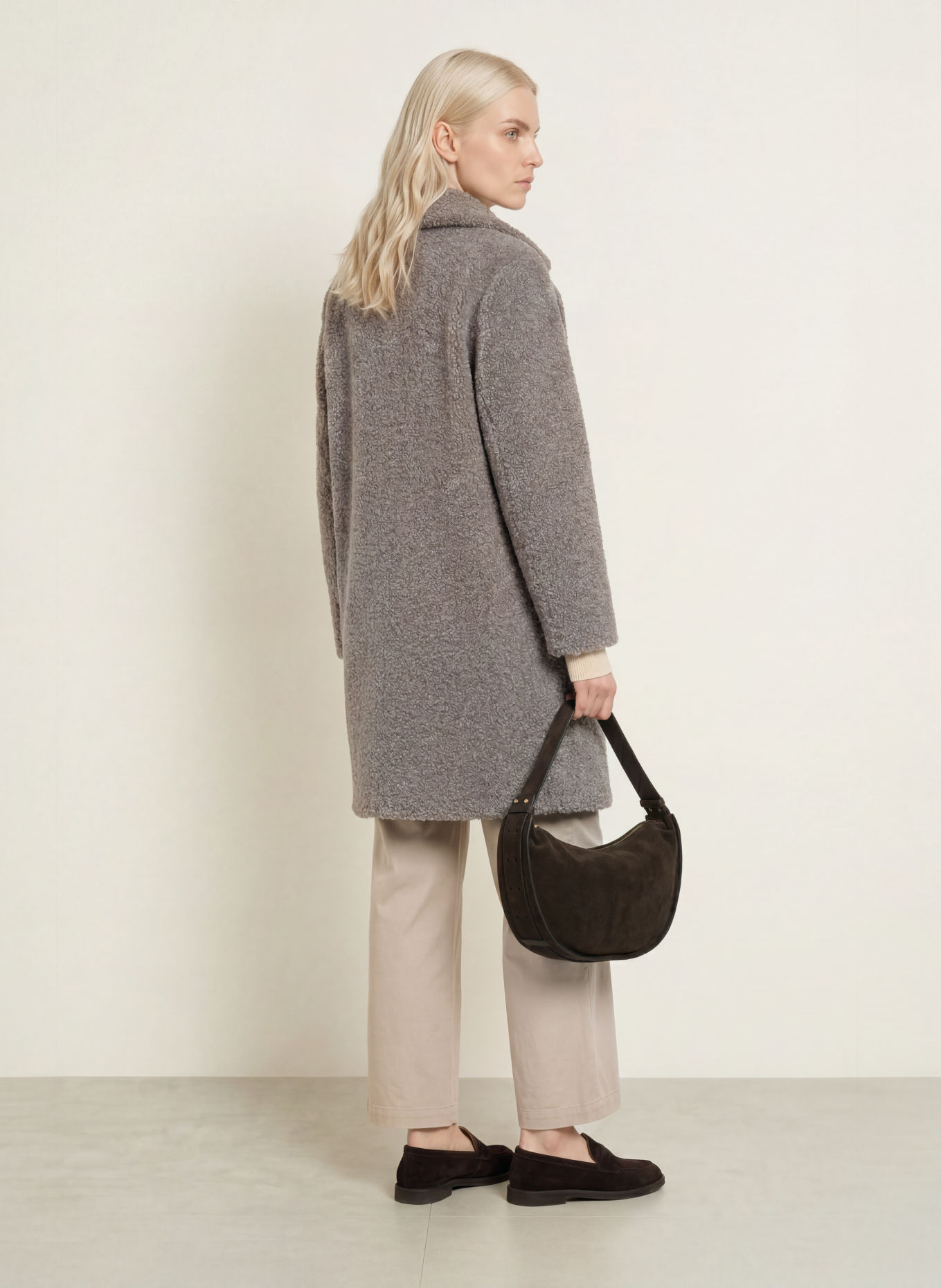 Marc O'Polo Teddyfell-Mantel: TAUPE