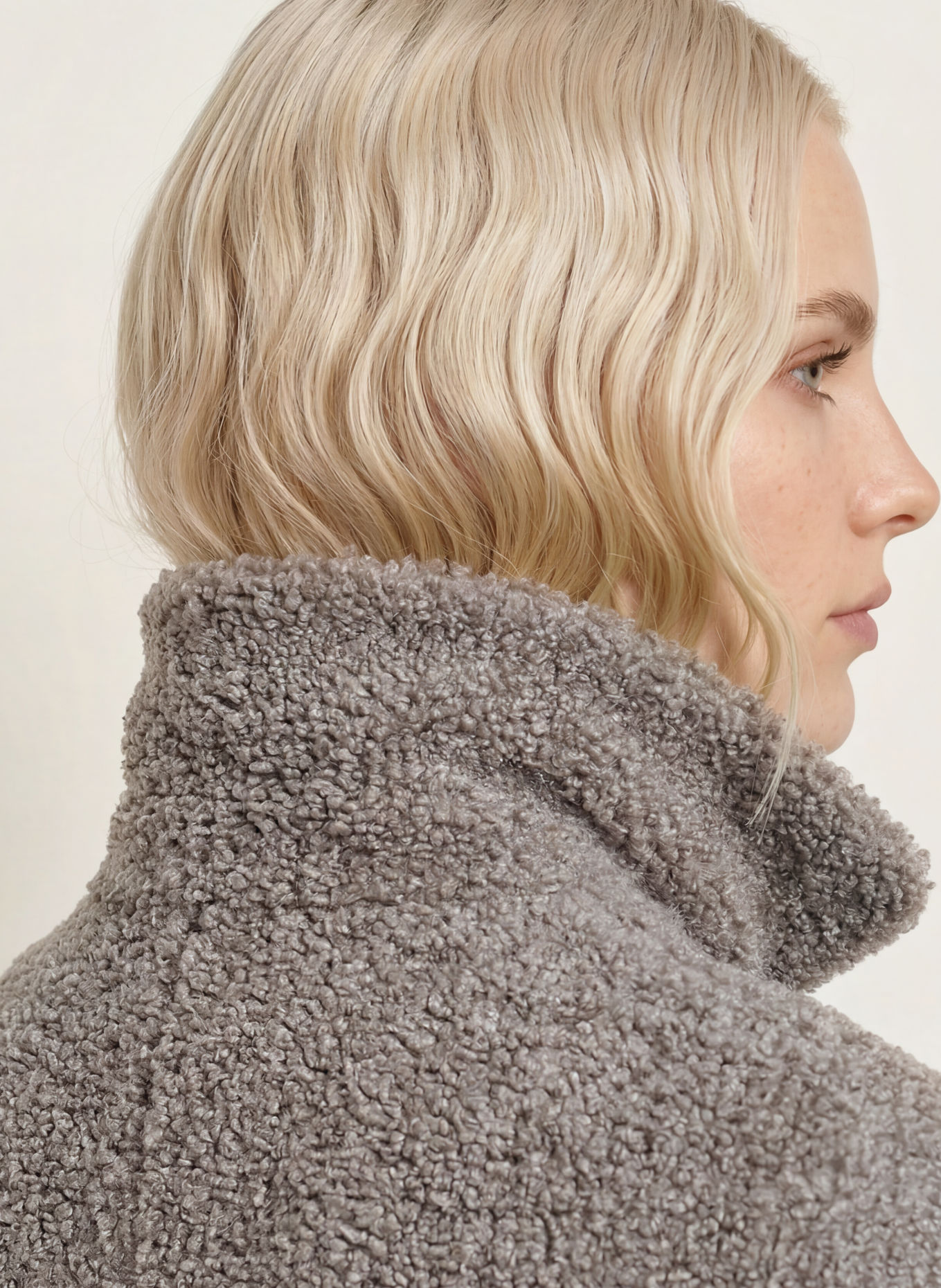 Marc O'Polo Teddyfell-Mantel: TAUPE