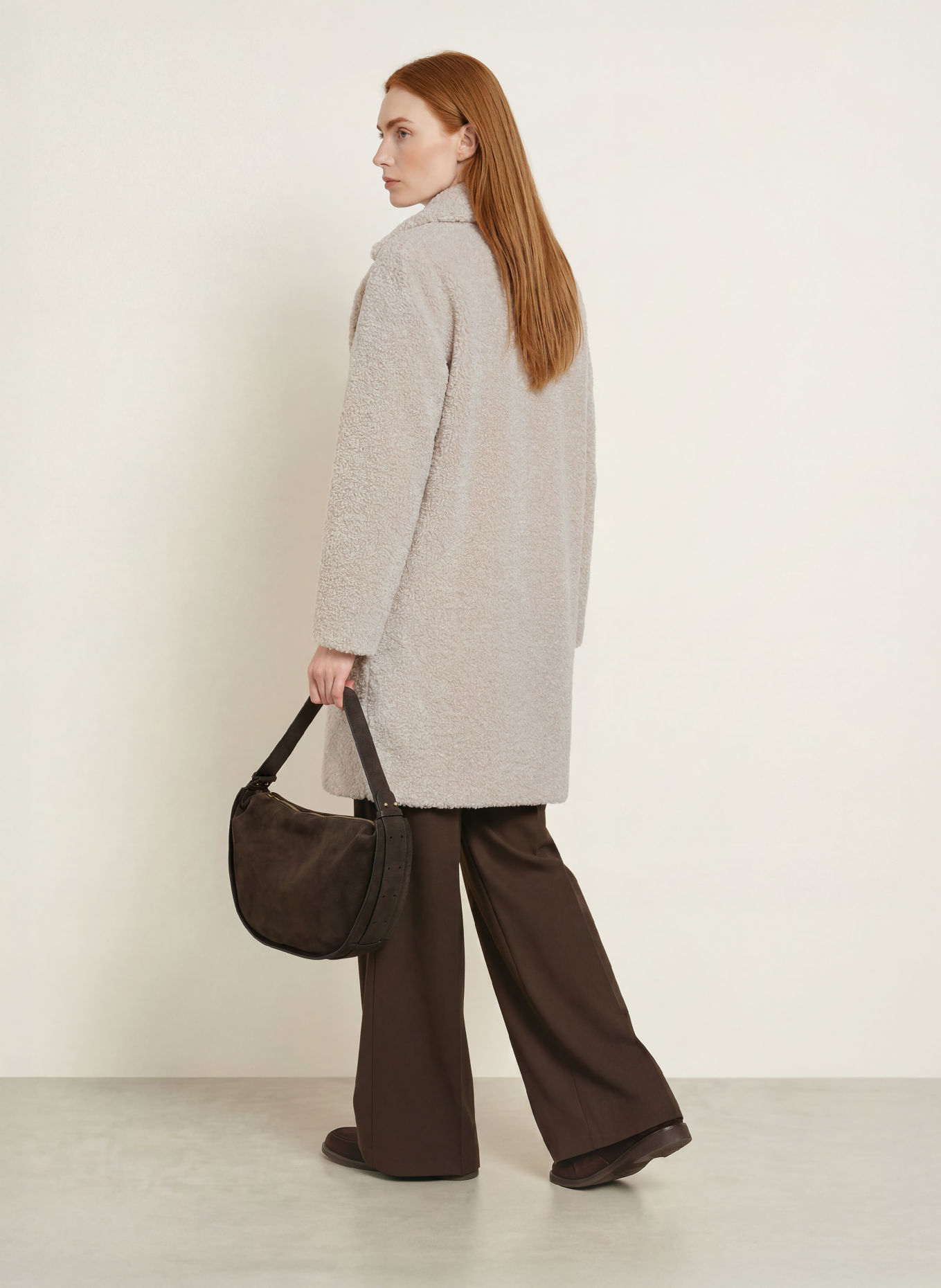 Marc O'Polo Plush Fur Coat: CREAM