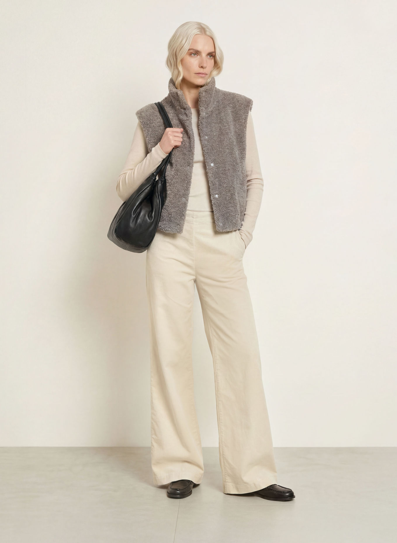 Marc O'Polo Teddyfell-Weste: TAUPE