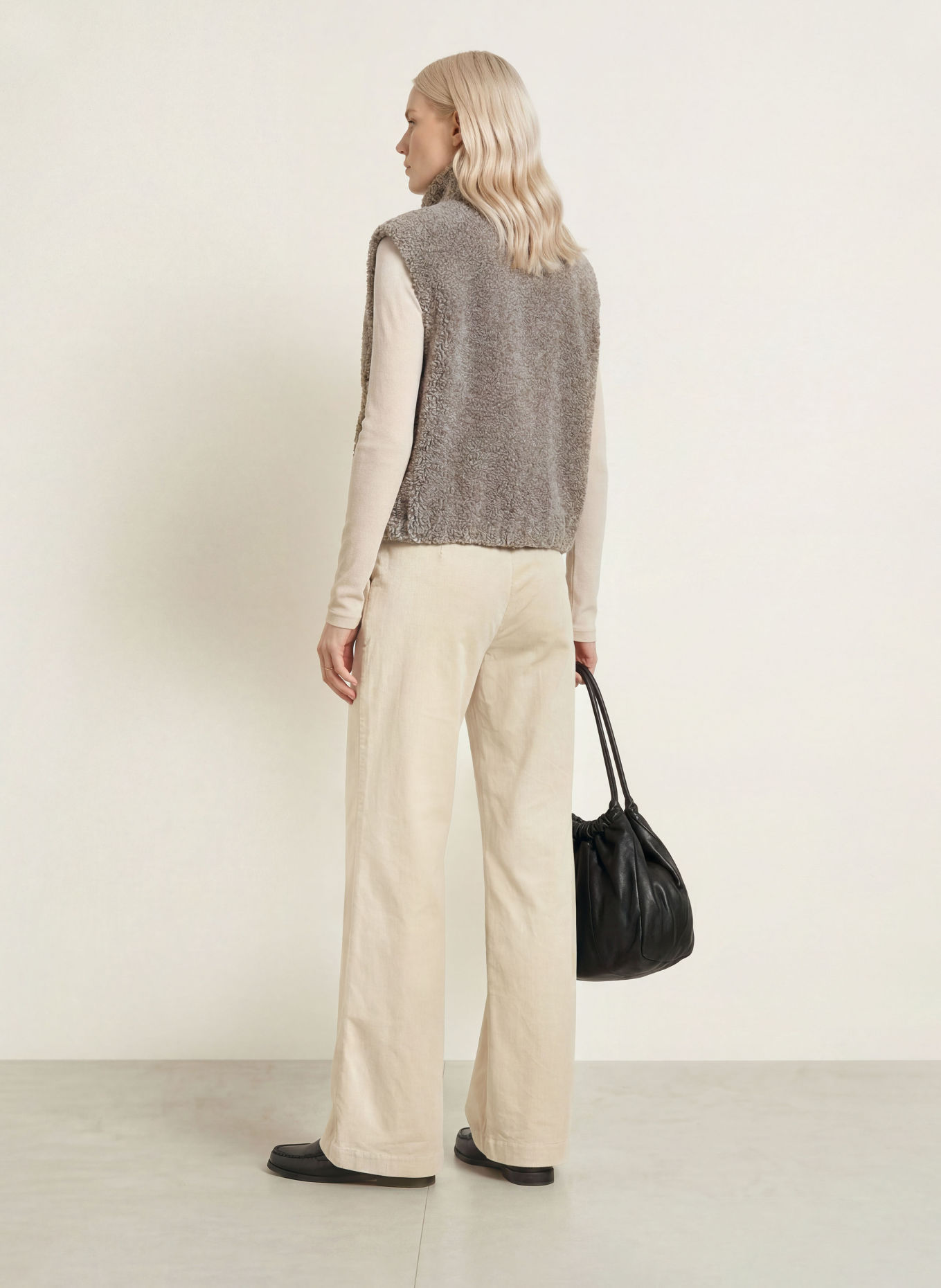 Marc O'Polo Teddyfell-Weste: TAUPE