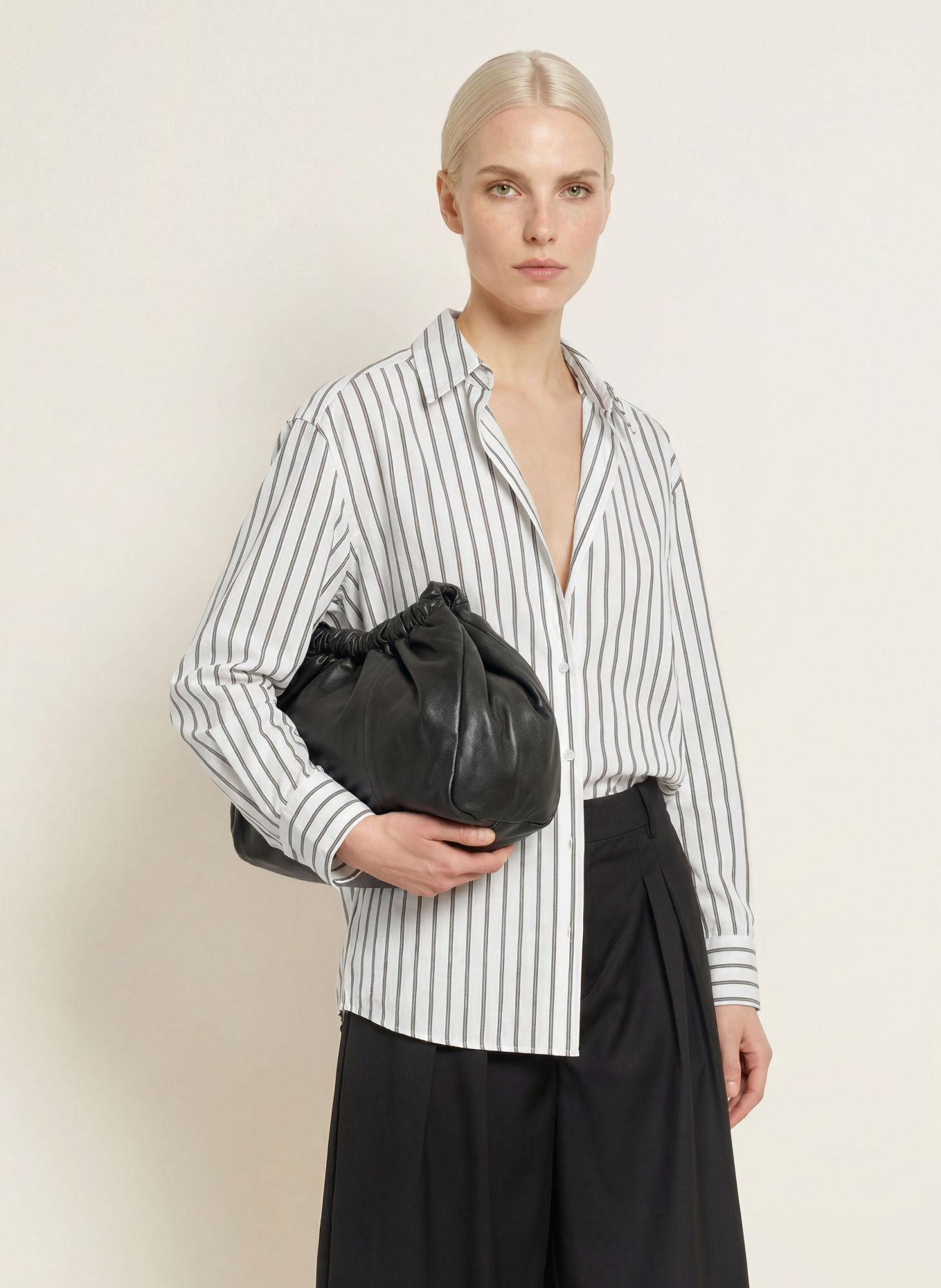 Marc O'Polo Hemdbluse: WEISS / TAUPE