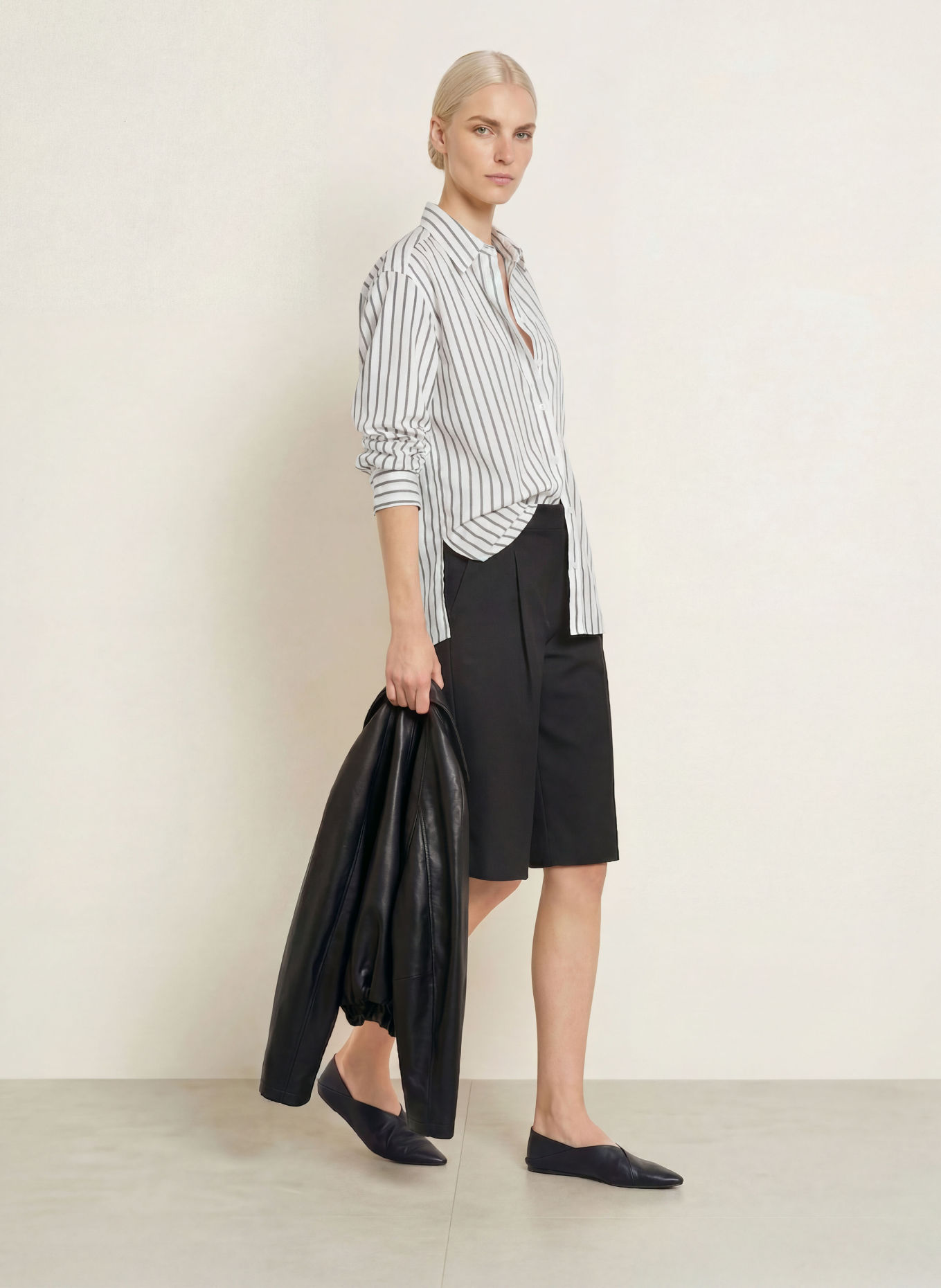 Marc O'Polo Hemdbluse: WEISS / TAUPE