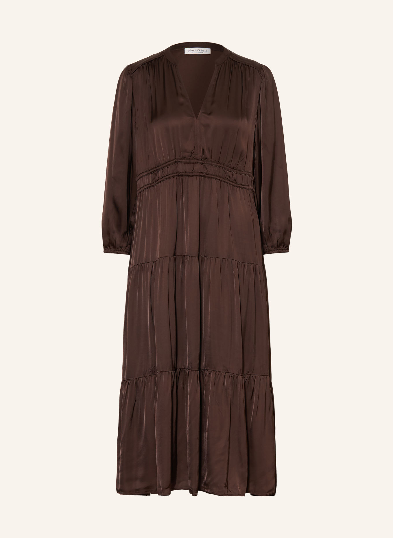 Marc O'Polo Satin dress: DARK BROWN
