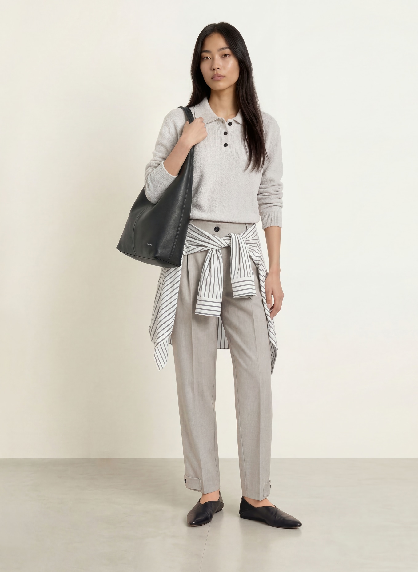 Marc O'Polo Pantalon palazzo: MARRON CLAIR