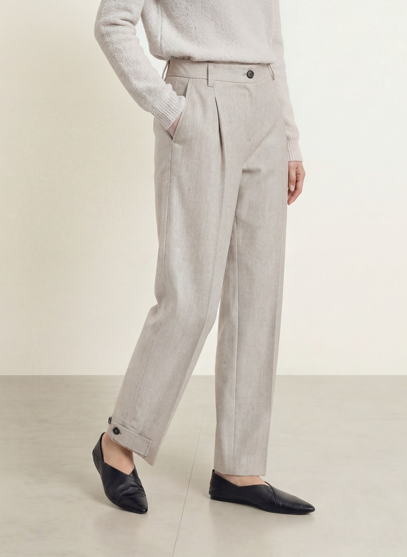 Marc O'Polo Pantalon palazzo: MARRON CLAIR